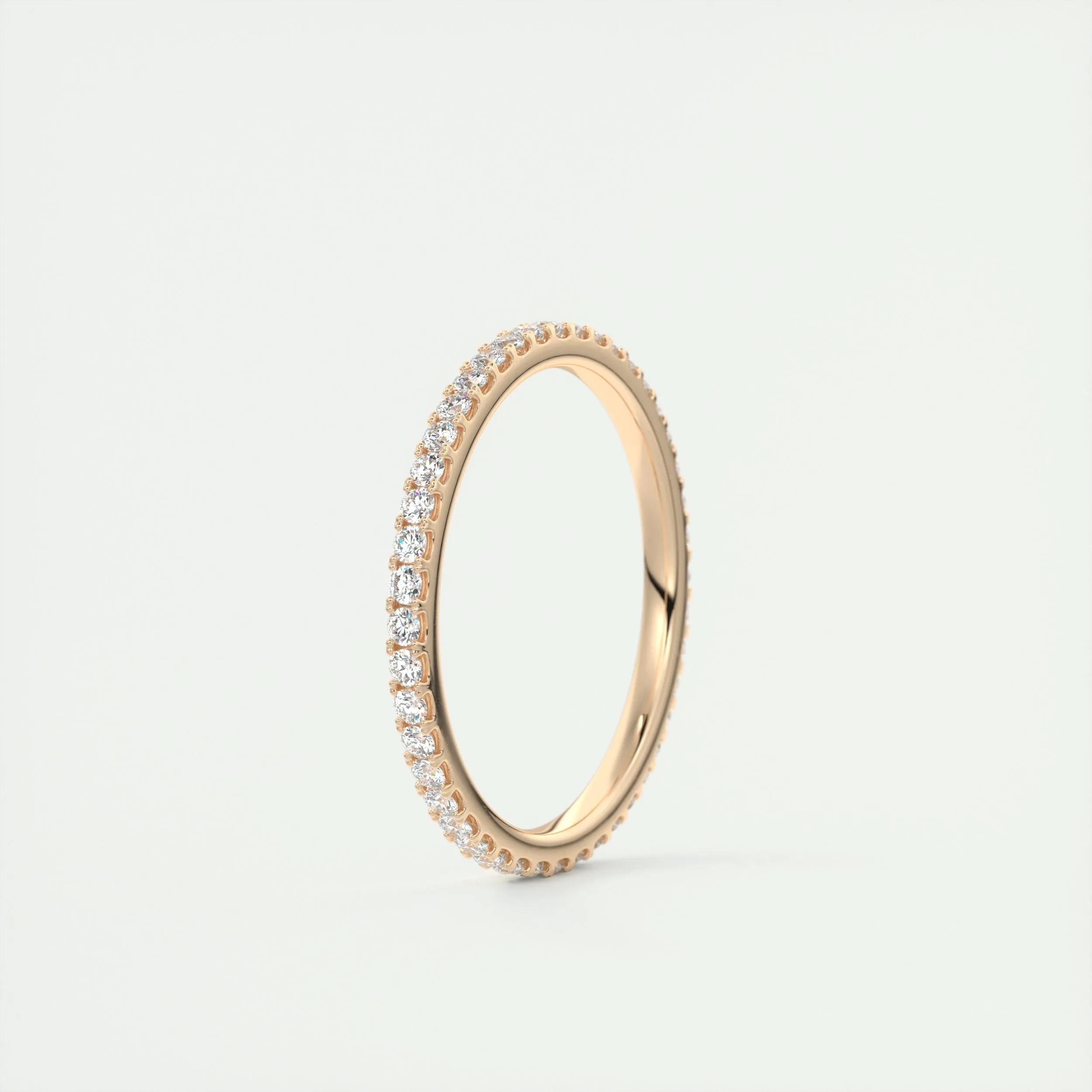 0.36 TCW Round CVD Diamond Full Eternity Wedding Band - Camila Brown