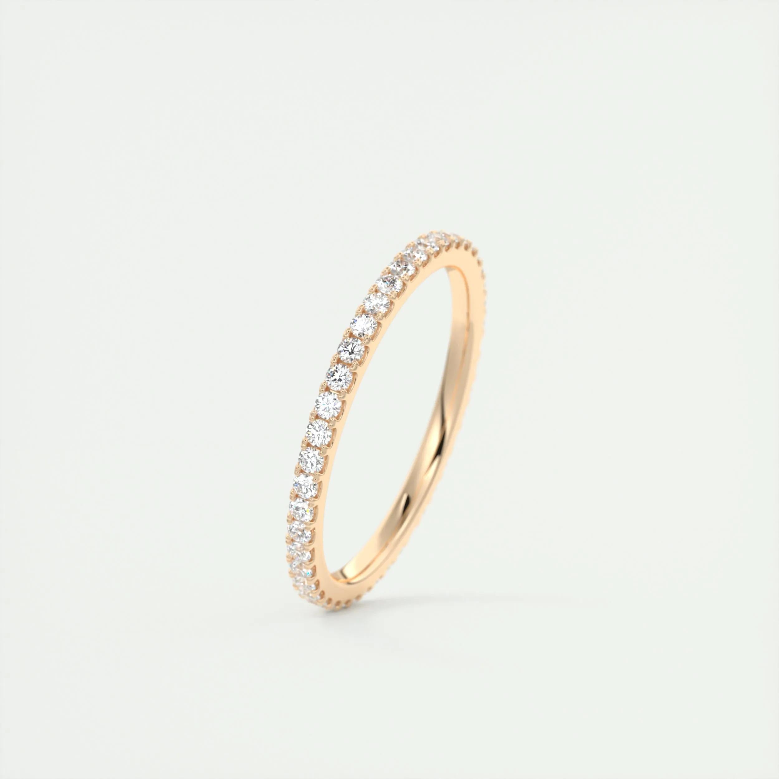 0.36 TCW Round CVD Diamond Full Eternity Wedding Band - Camila Brown