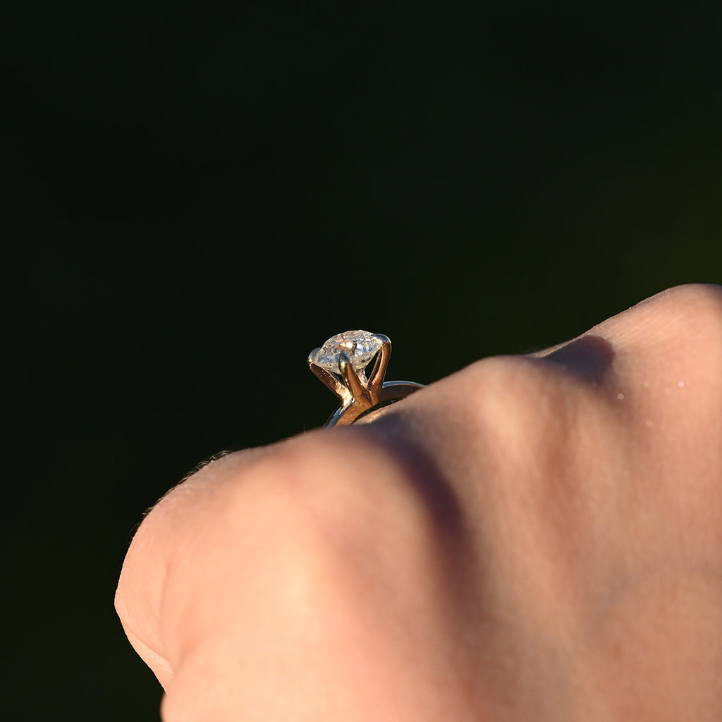 1.01 CT Round E/SI1 CVD Diamond Solitaire Engagement Ring - Camila Brown