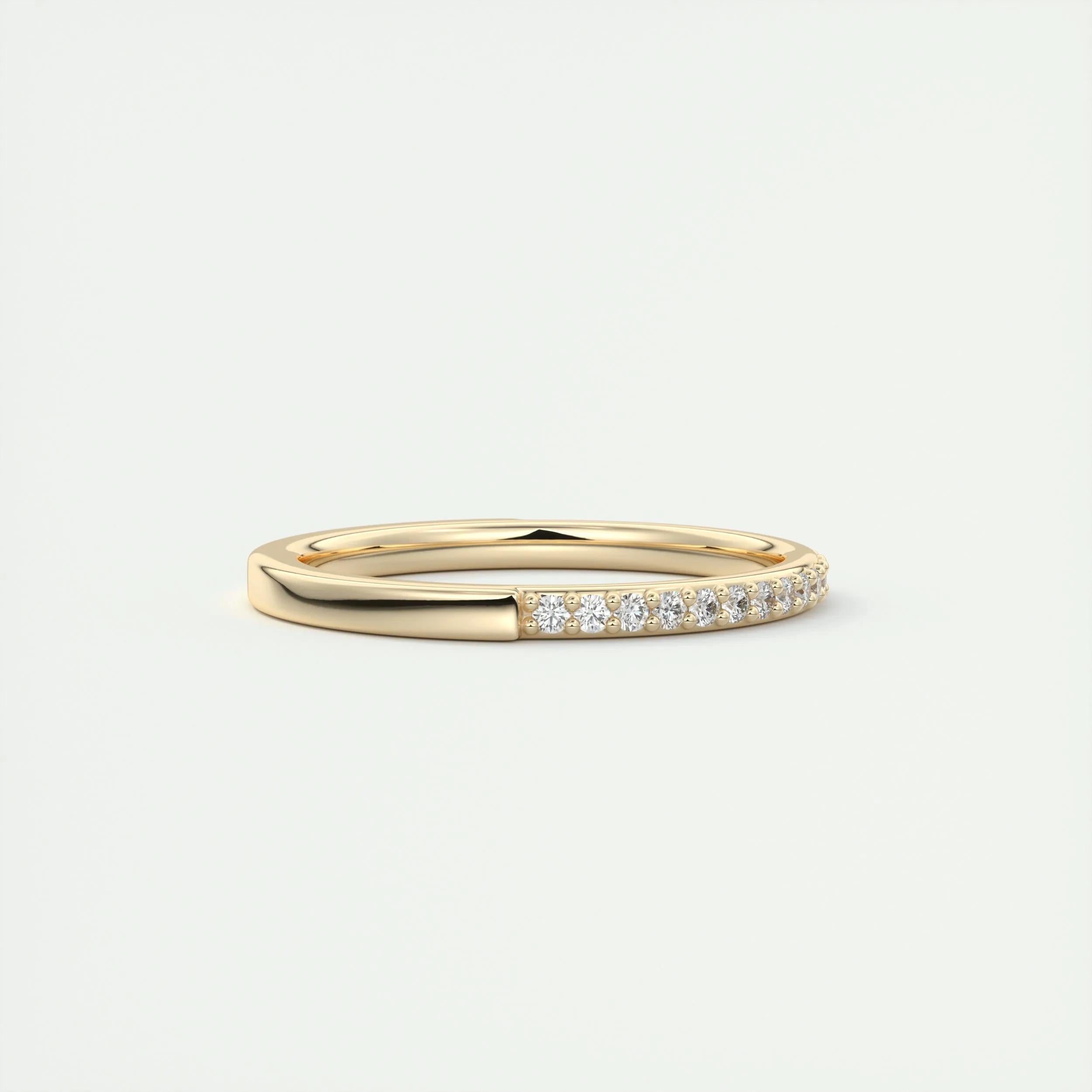 0.18 TCW Round CVD Diamond Half Eternity Wedding Band - Camila Brown