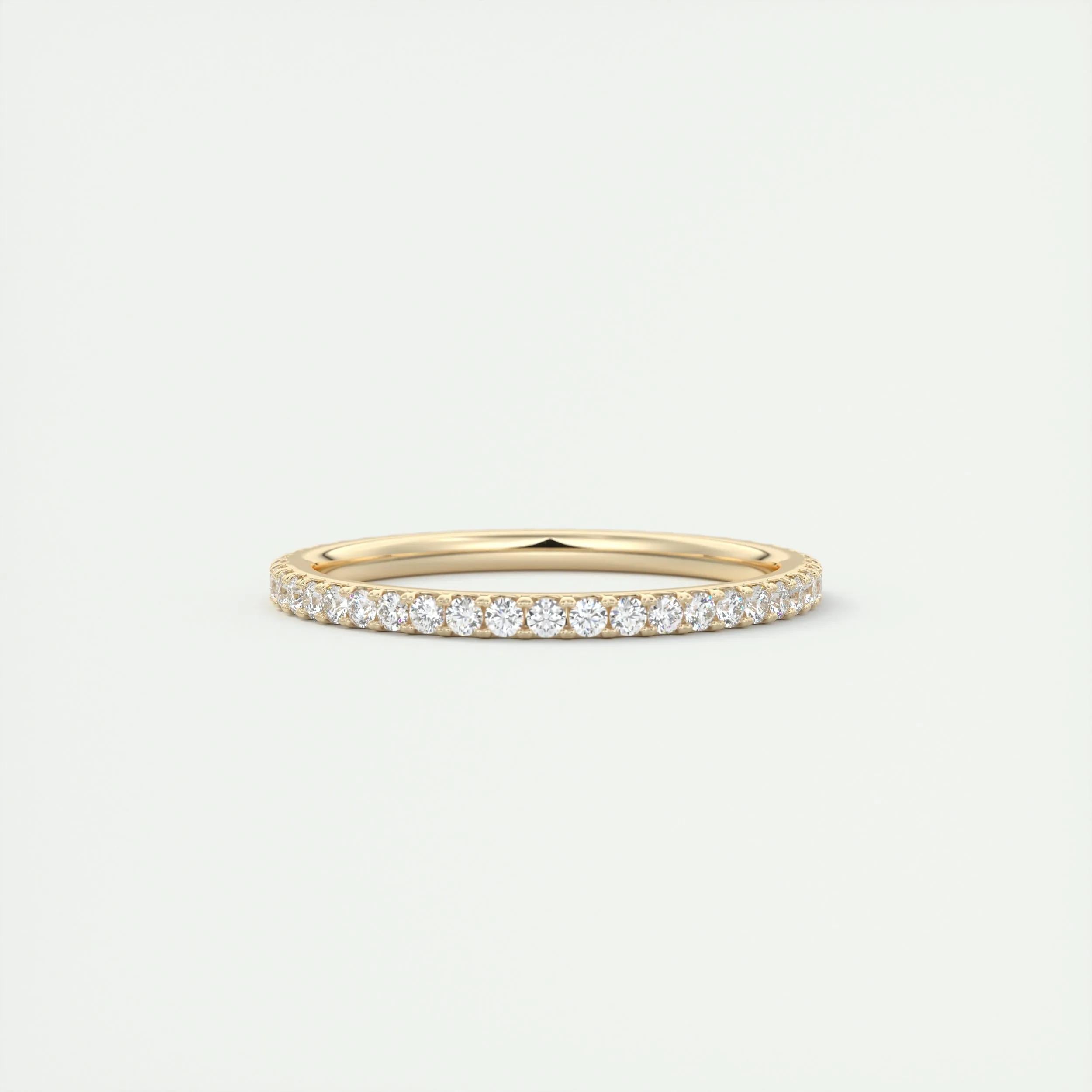 0.36 TCW Round CVD Diamond Full Eternity Wedding Band - Camila Brown