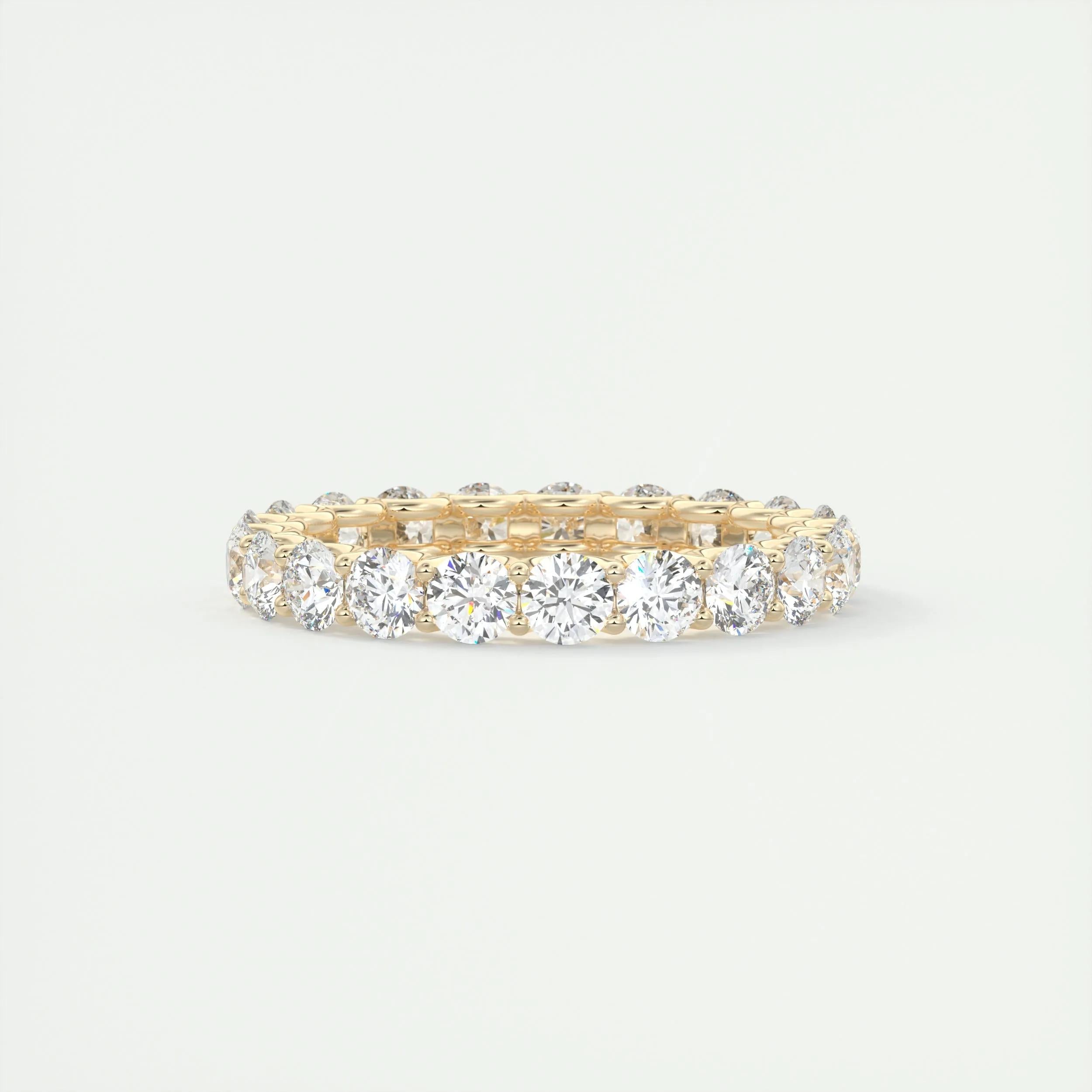 2.1 TCW Round CVD Diamond Full Eternity Wedding Band - Camila Brown