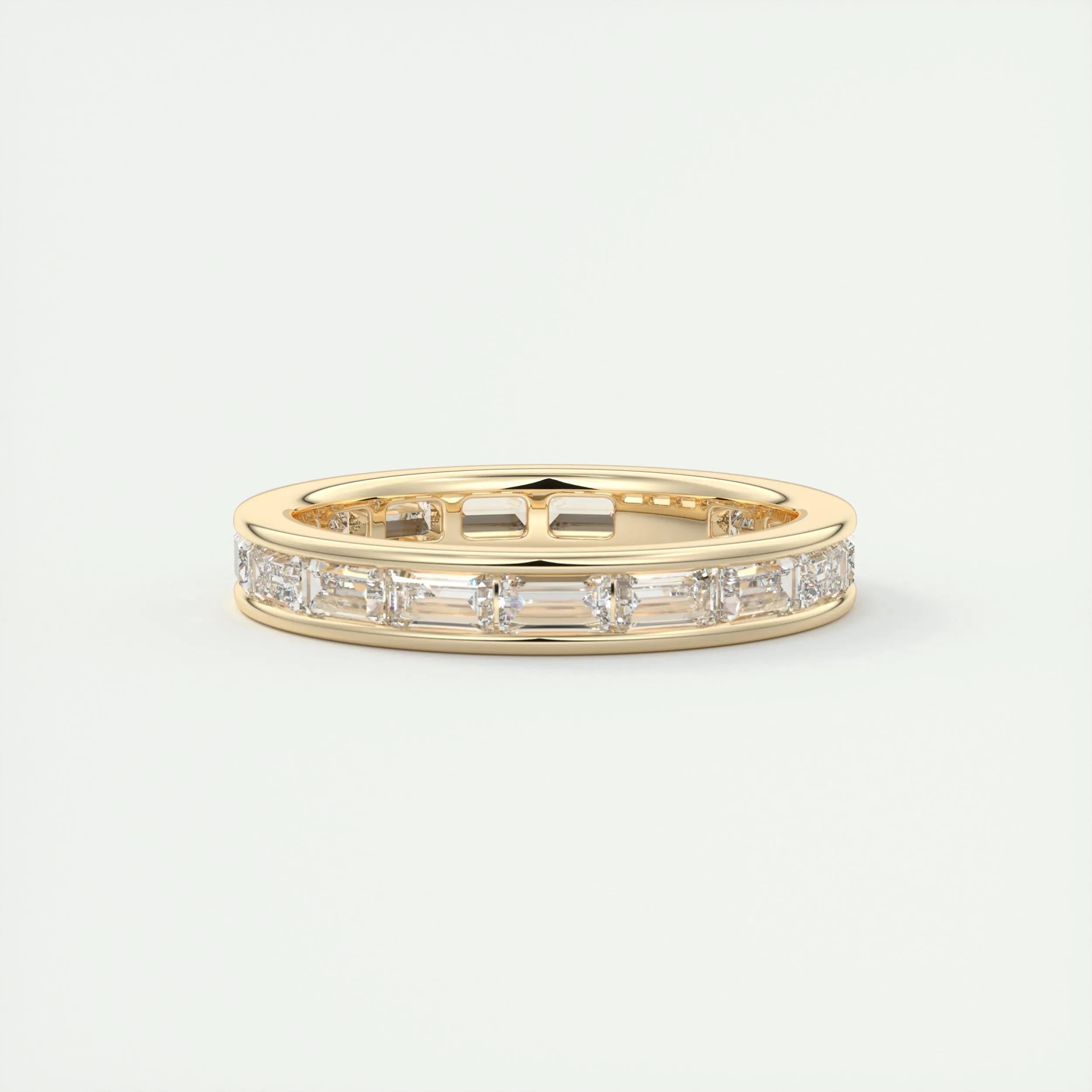 1.87 TCW Baguette CVD Diamond Chhanle Setting Wedding Band - Camila Brown