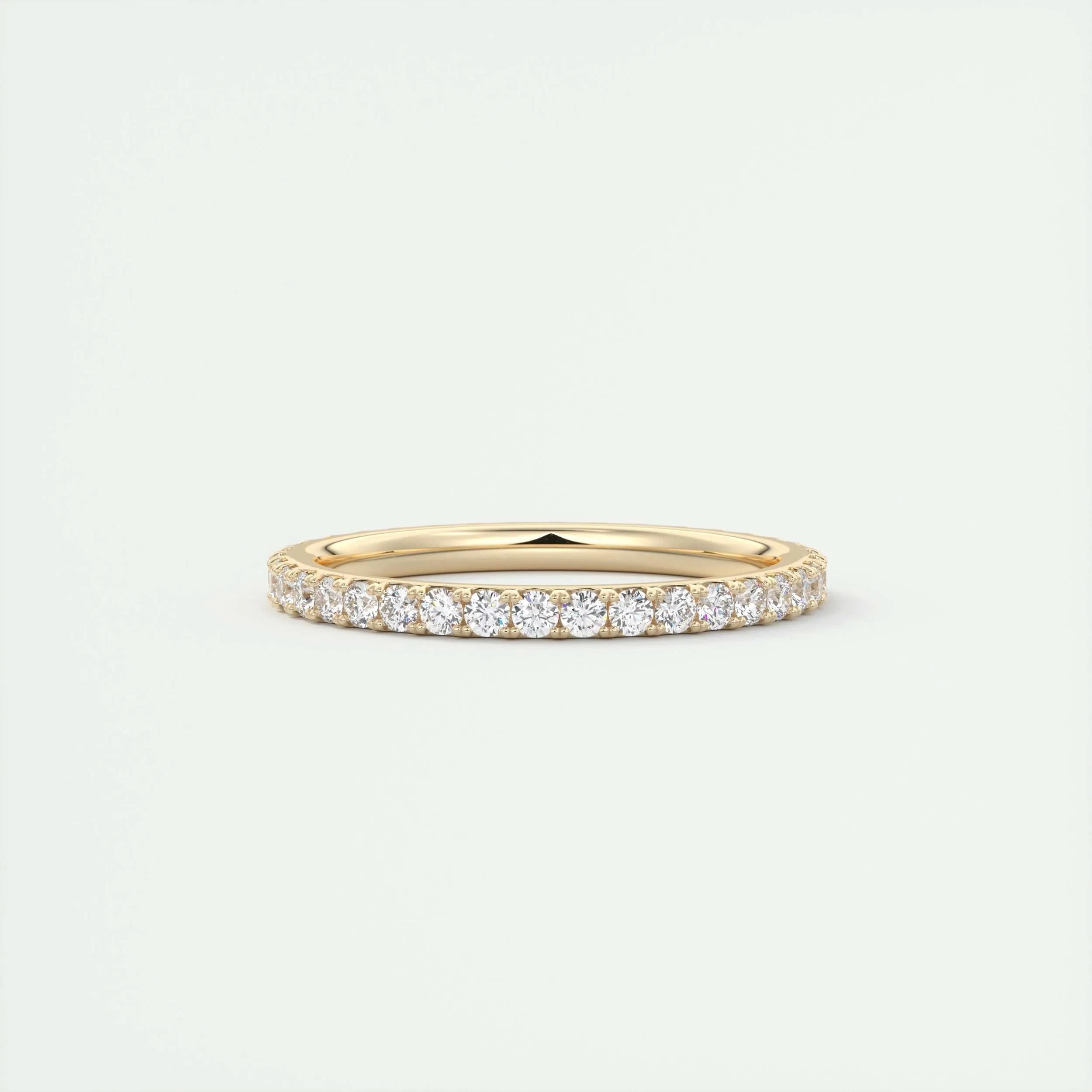 0.74 TCW Round CVD Diamond Full Eternity Wedding Band - Camila Brown
