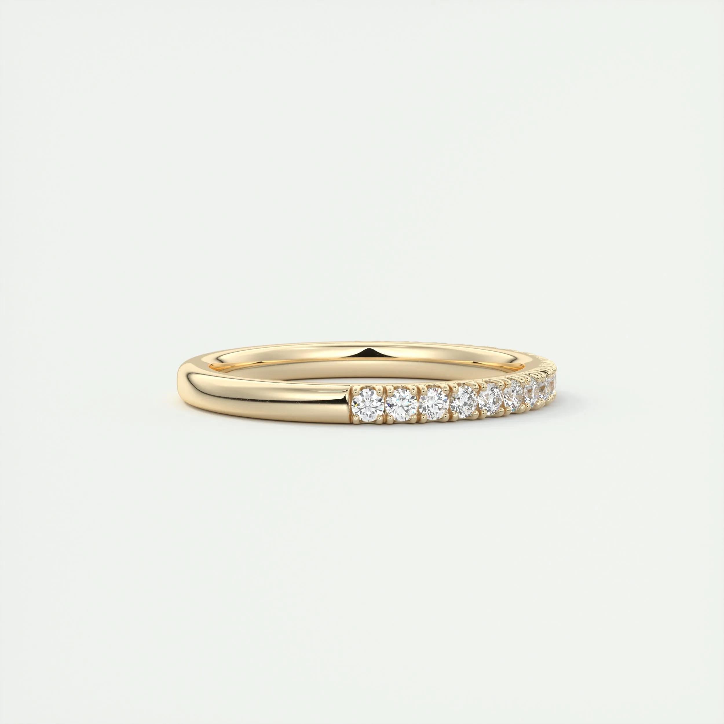 0.38 TCW Round CVD Diamond Half Eternity Wedding Band - Camila Brown