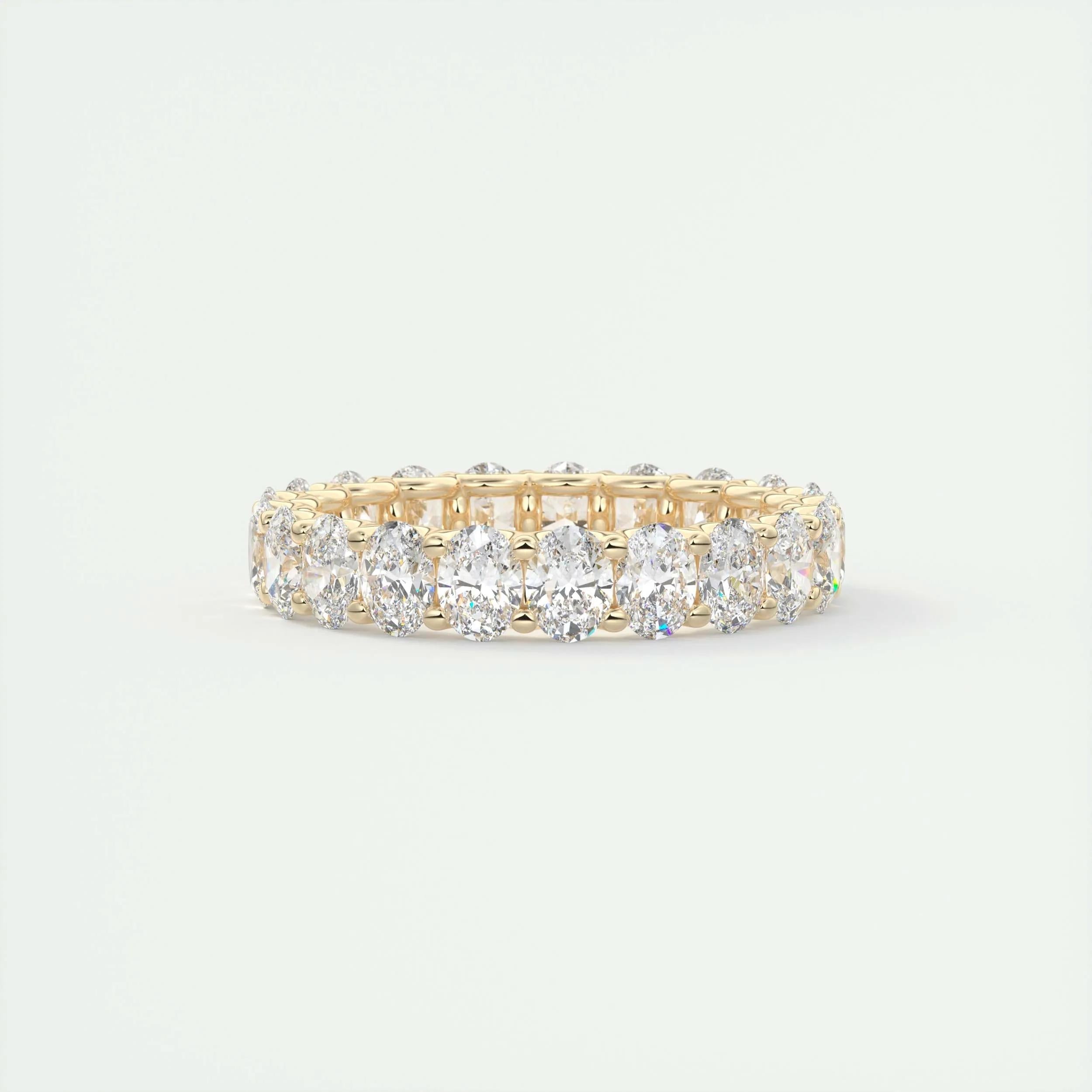3.15 TCW Oval CVD Diamond Full Eternity Wedding Band - Camila Brown