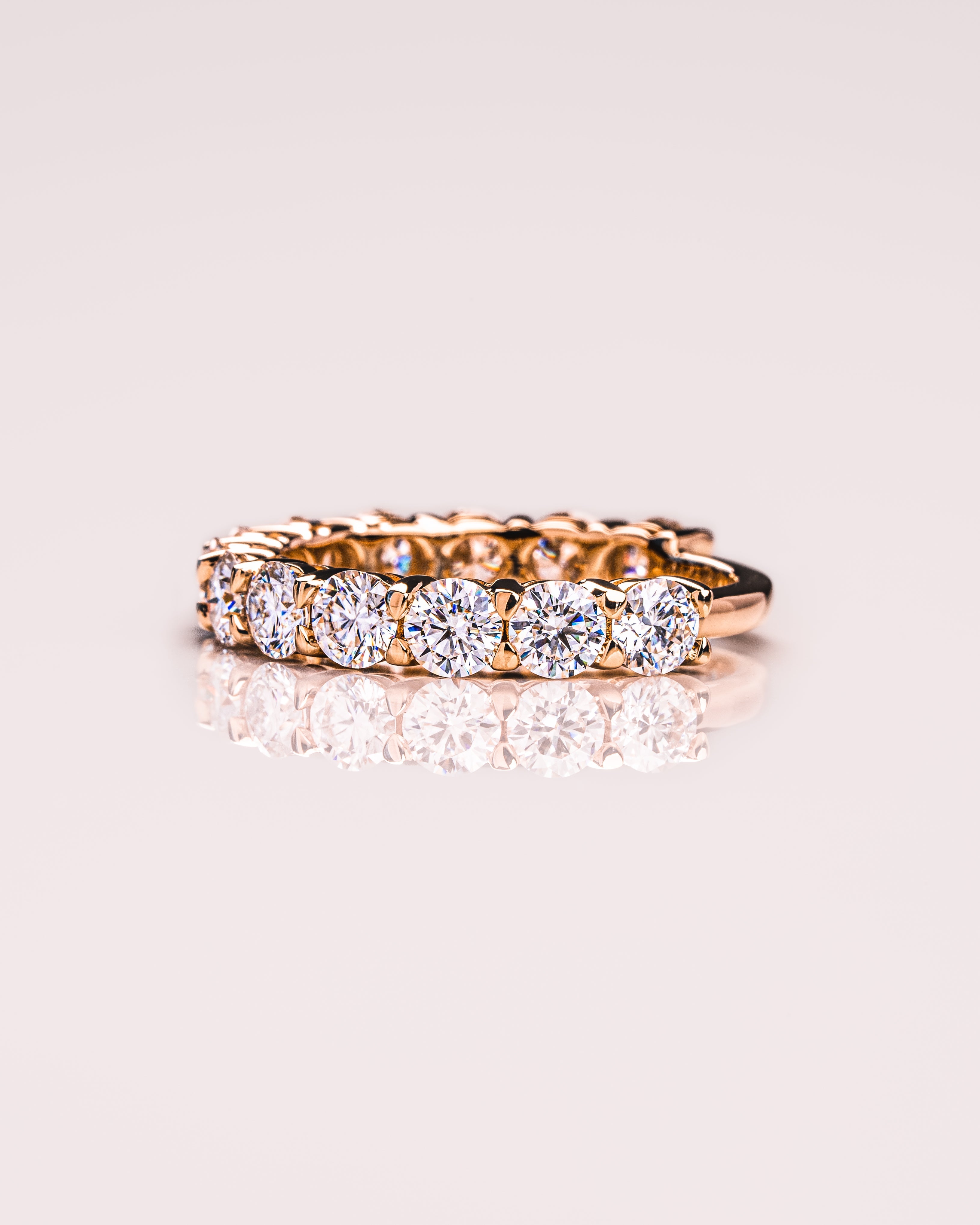 2.40 TCW Round CVD Diamond Half Eternity Wedding Band - Camila Brown