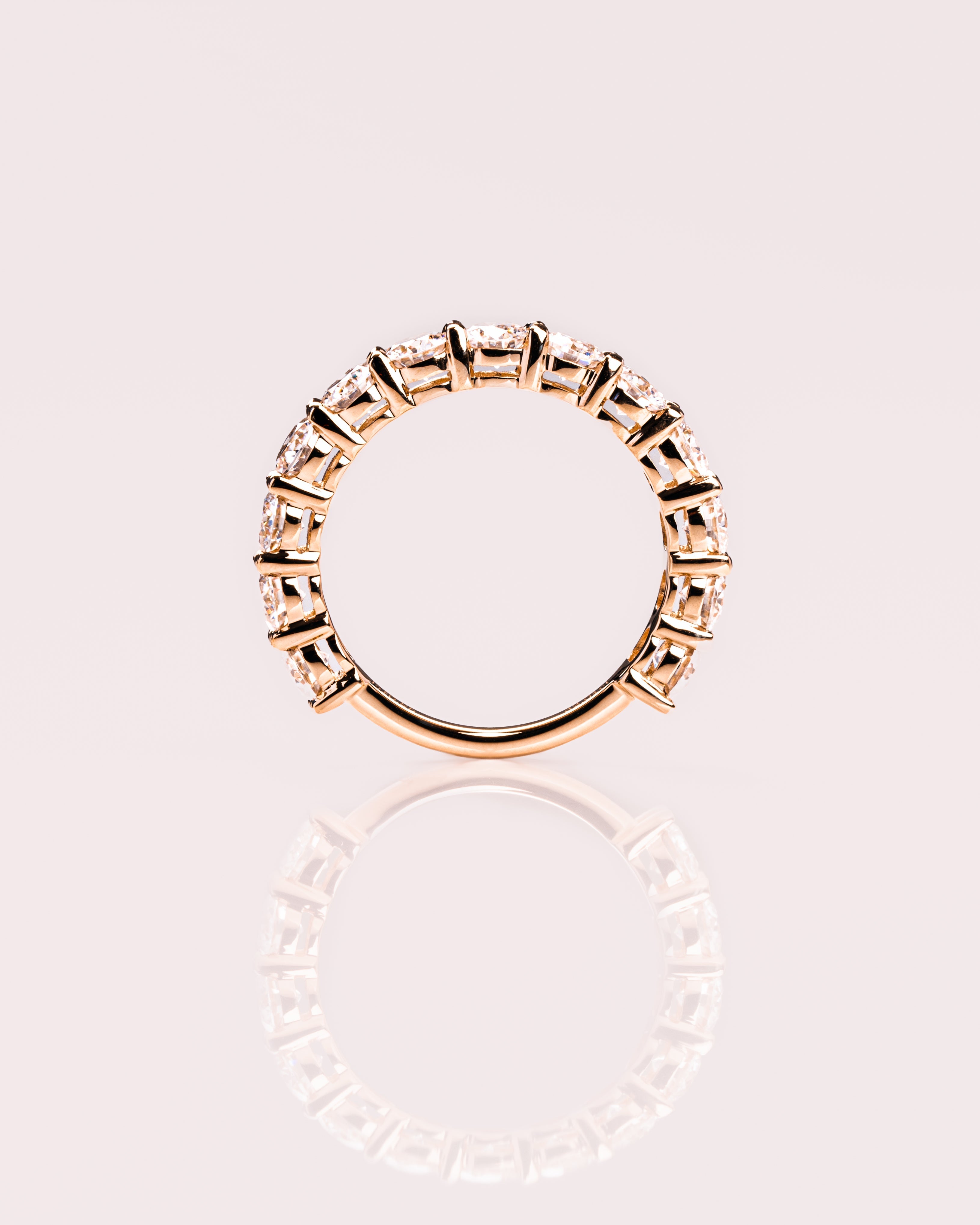 2.40 TCW Round CVD Diamond Half Eternity Wedding Band - Camila Brown