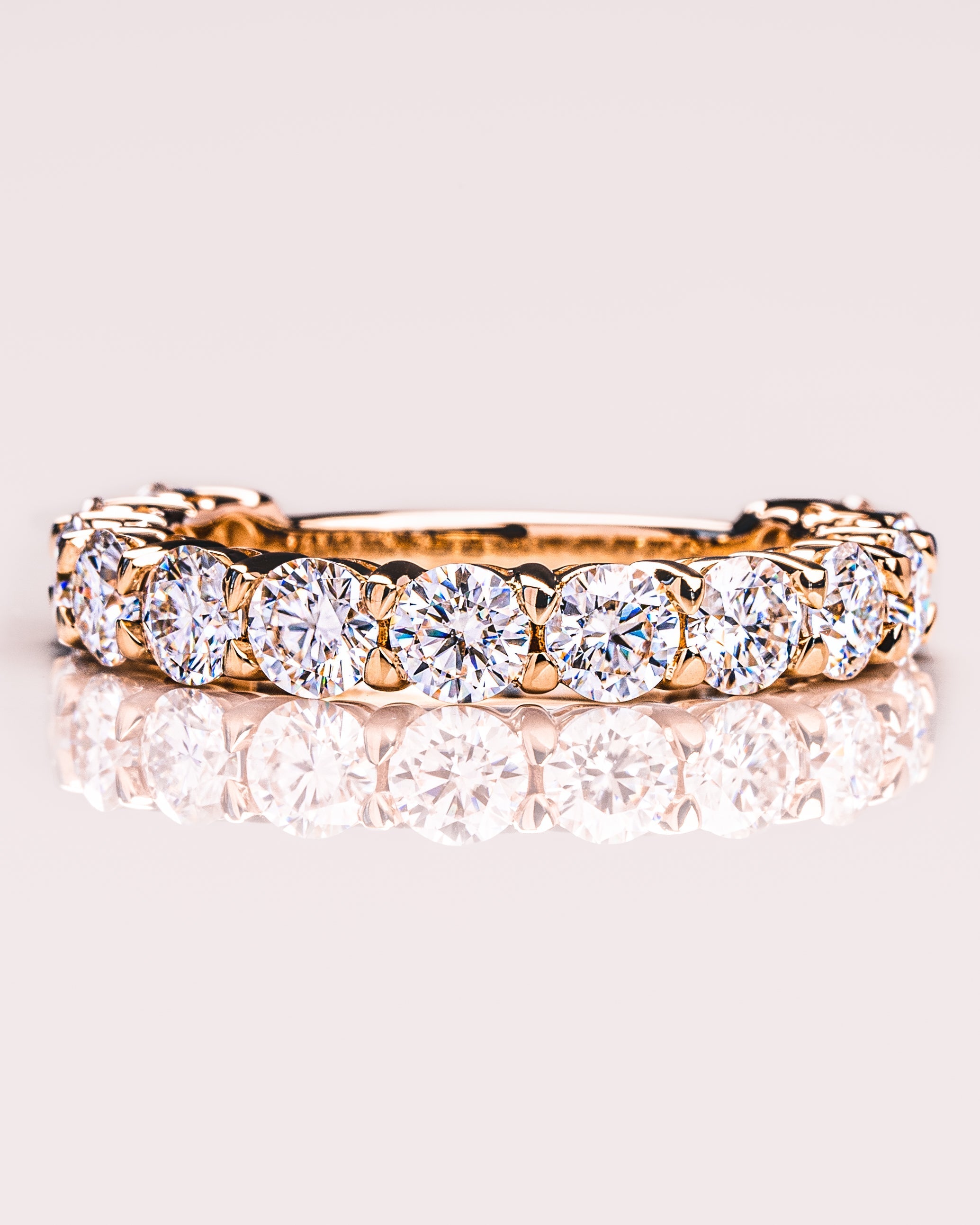 2.40 TCW Round CVD Diamond Half Eternity Wedding Band - Camila Brown