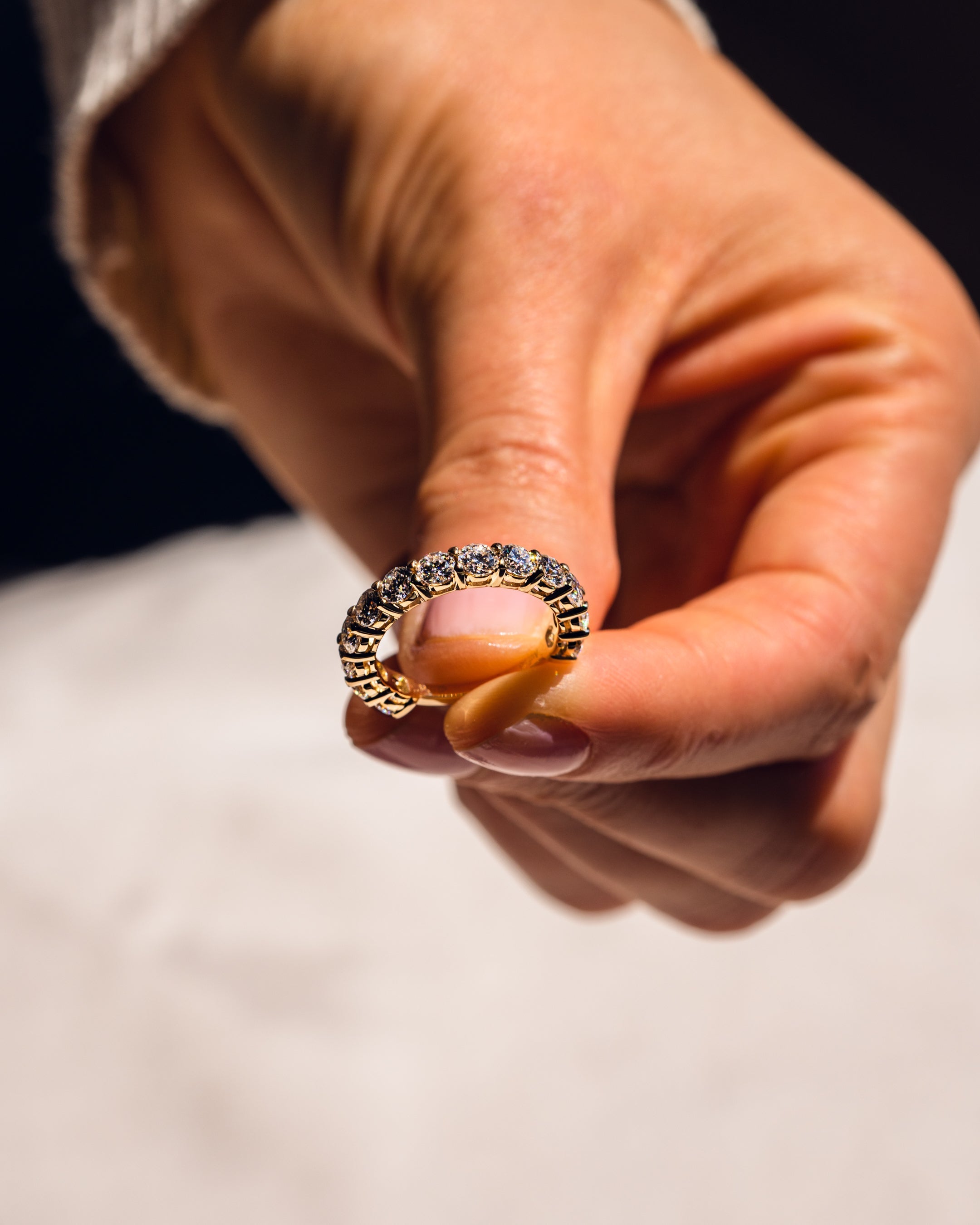 2.40 TCW Round CVD Diamond Half Eternity Wedding Band - Camila Brown