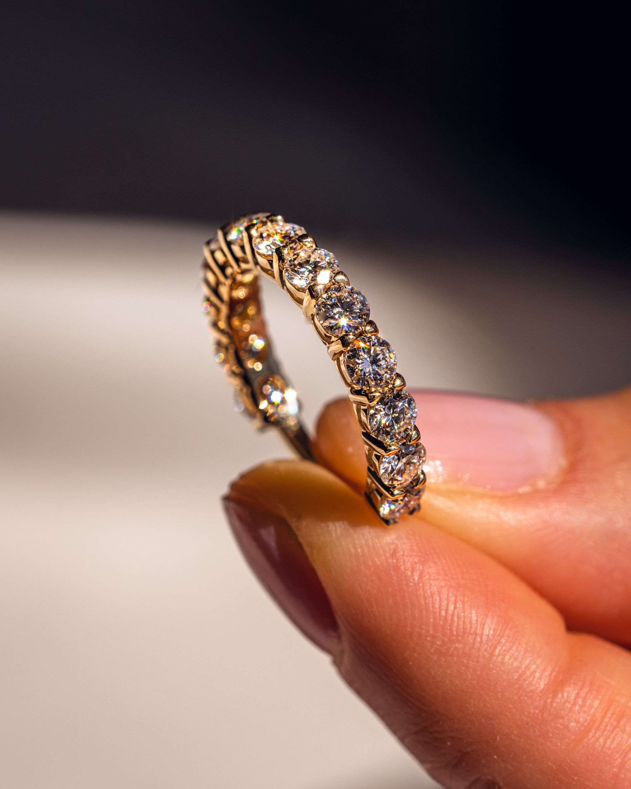 2.40 TCW Round CVD Diamond Half Eternity Wedding Band - Camila Brown