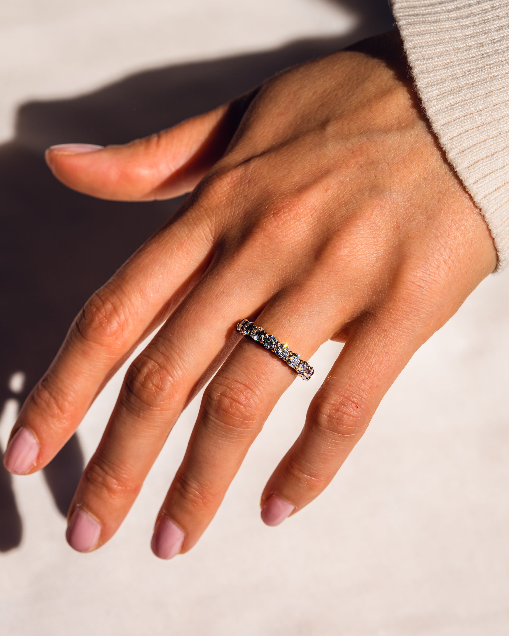 2.40 TCW Round CVD Diamond Half Eternity Wedding Band - Camila Brown