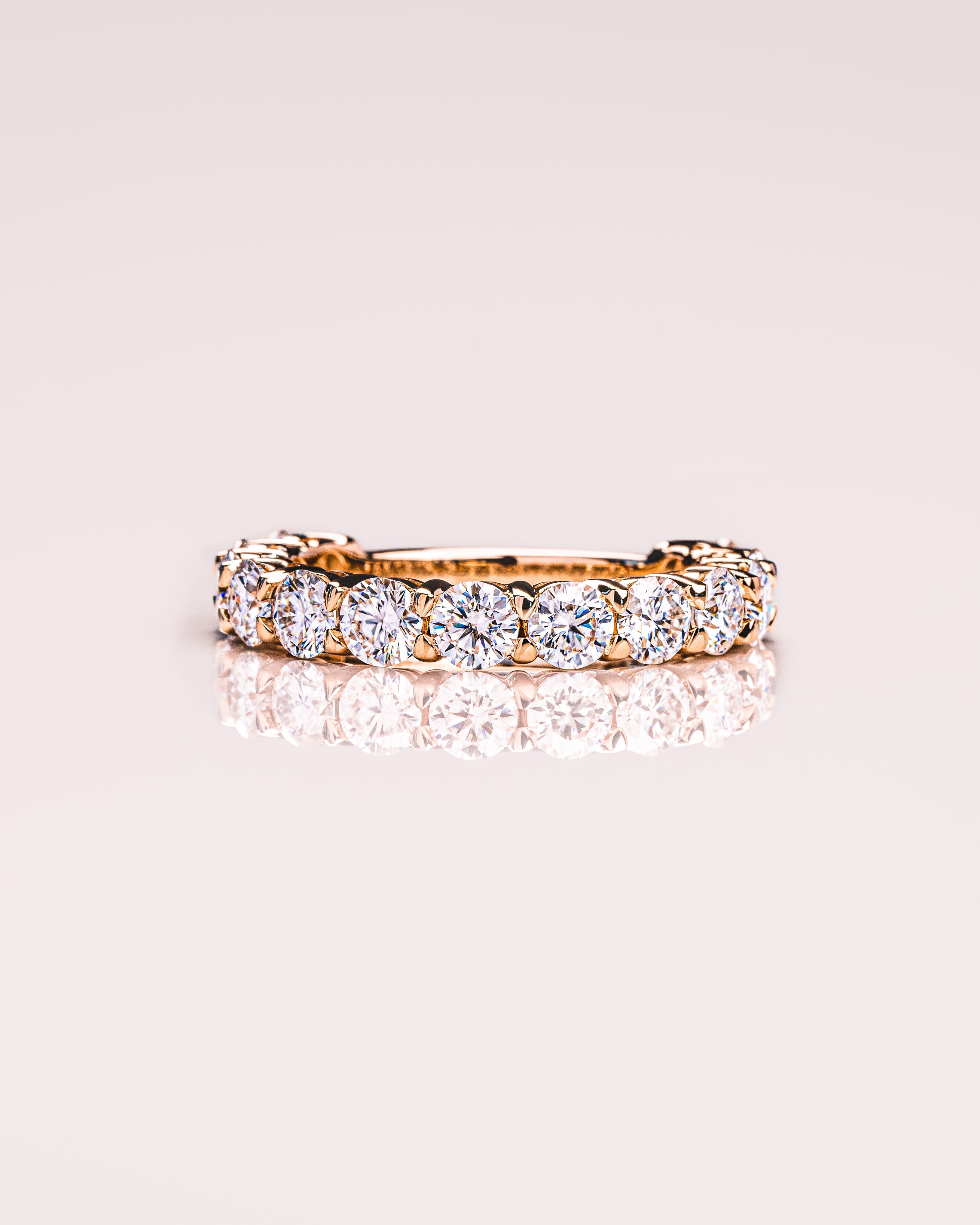 2.40 TCW Round CVD Diamond Half Eternity Wedding Band - Camila Brown