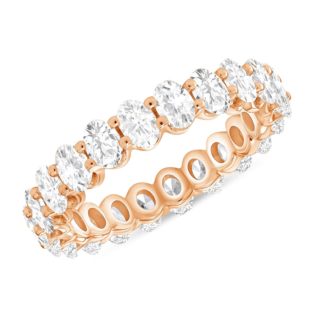 2.50 TCW Oval CVD Diamond Shared Prongs Setting Wedding Band - Camila Brown