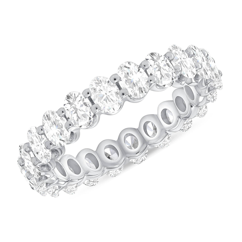 2.50 TCW Oval CVD Diamond Shared Prongs Setting Wedding Band - Camila Brown