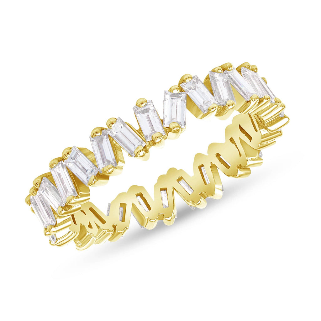1.28 TCW Baguette CVD Diamond Eternity Wedding Band - Camila Brown