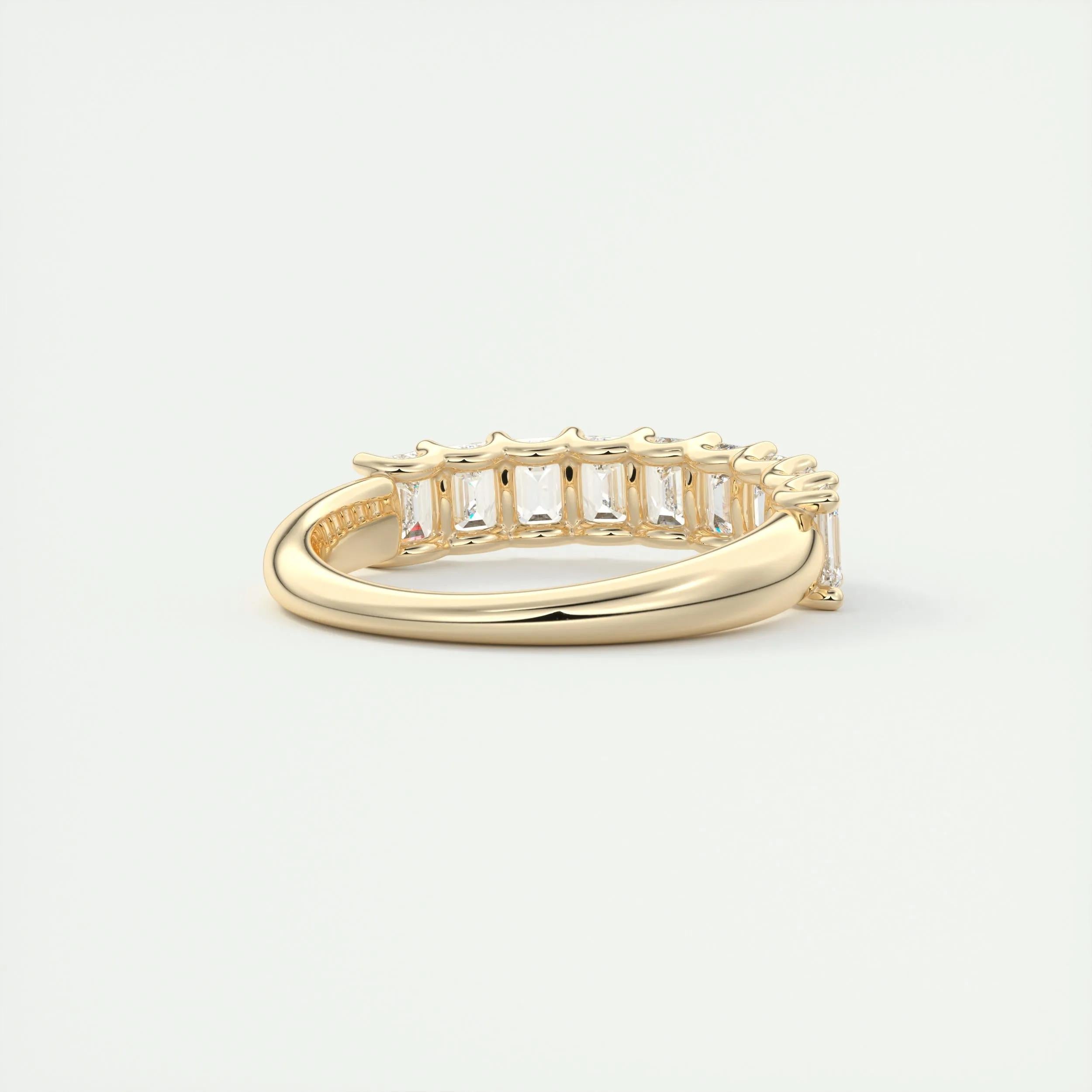 1.80 TCW Emerald CVD Diamond Half Eternity Wedding Band - Camila Brown