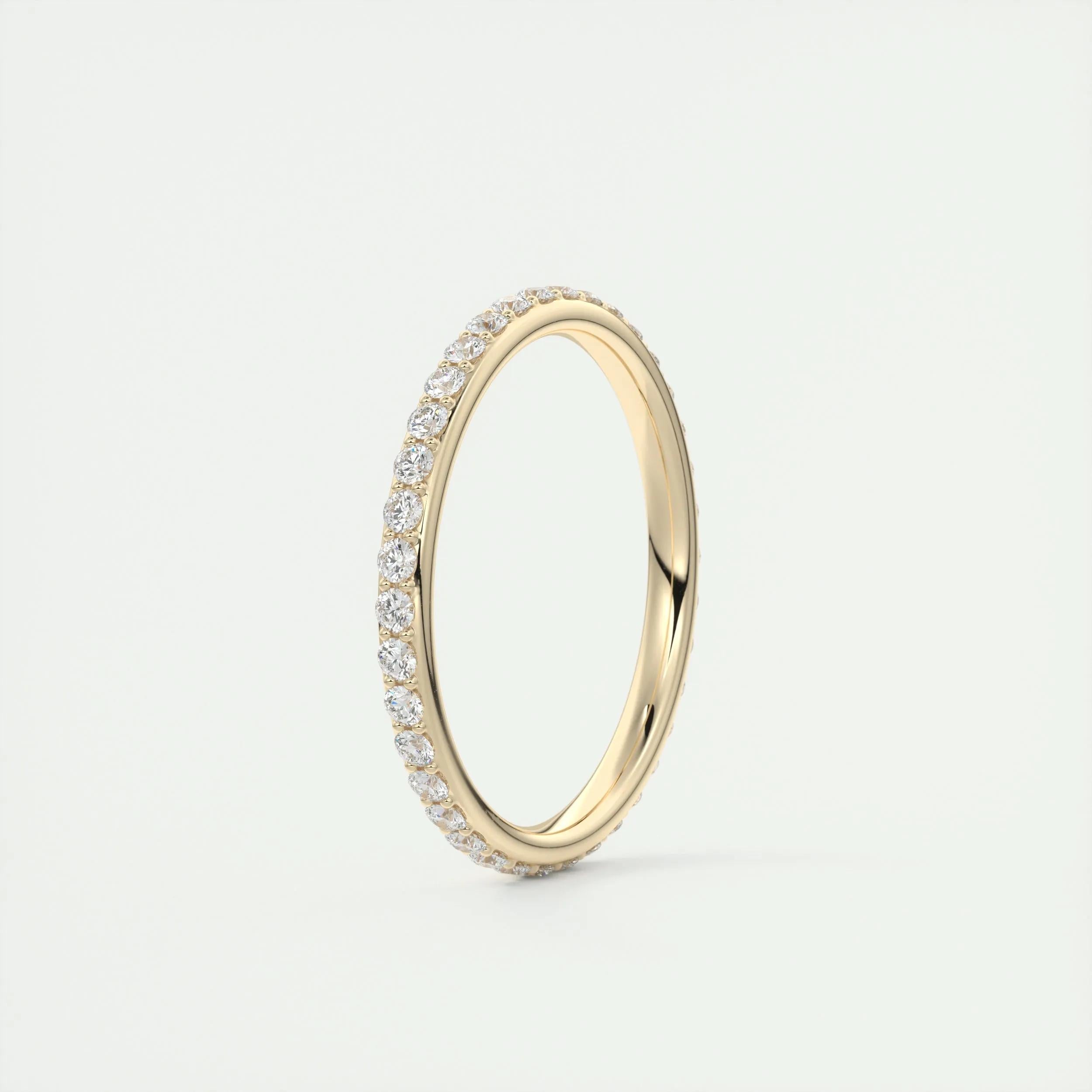 0.74 TCW Round CVD Diamond Full Eternity Wedding Band - Camila Brown
