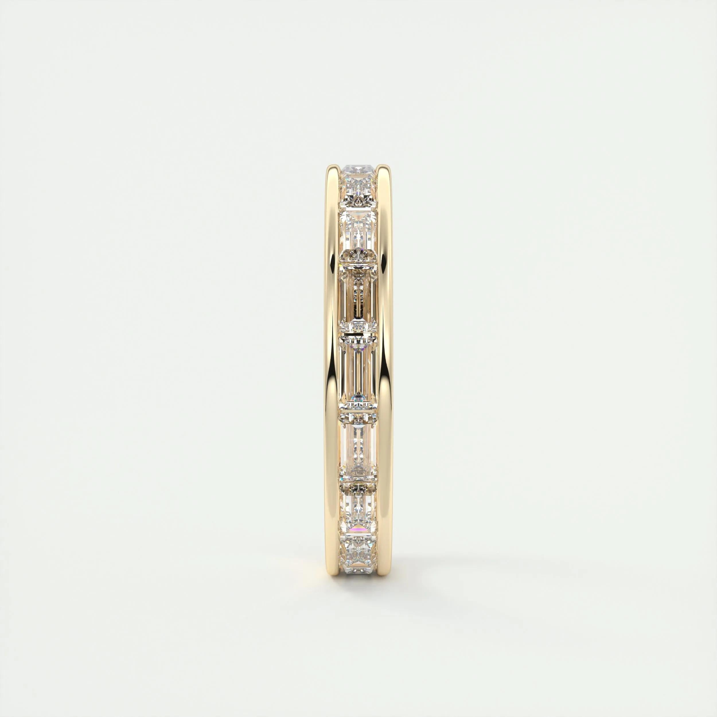 1.87 TCW Baguette CVD Diamond Chhanle Setting Wedding Band - Camila Brown