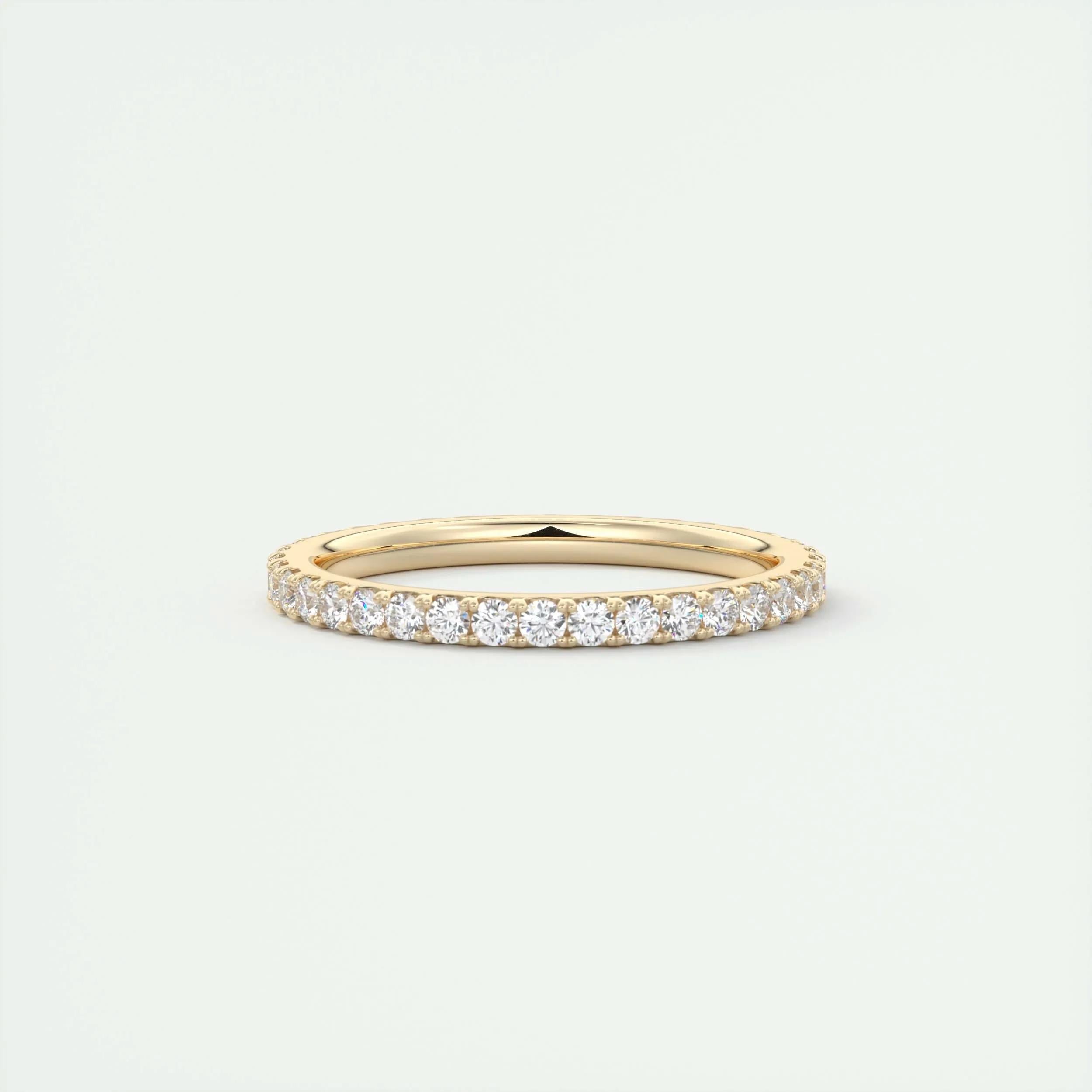 0.74 TCW Round CVD Diamond Full Eternity Wedding Band - Camila Brown