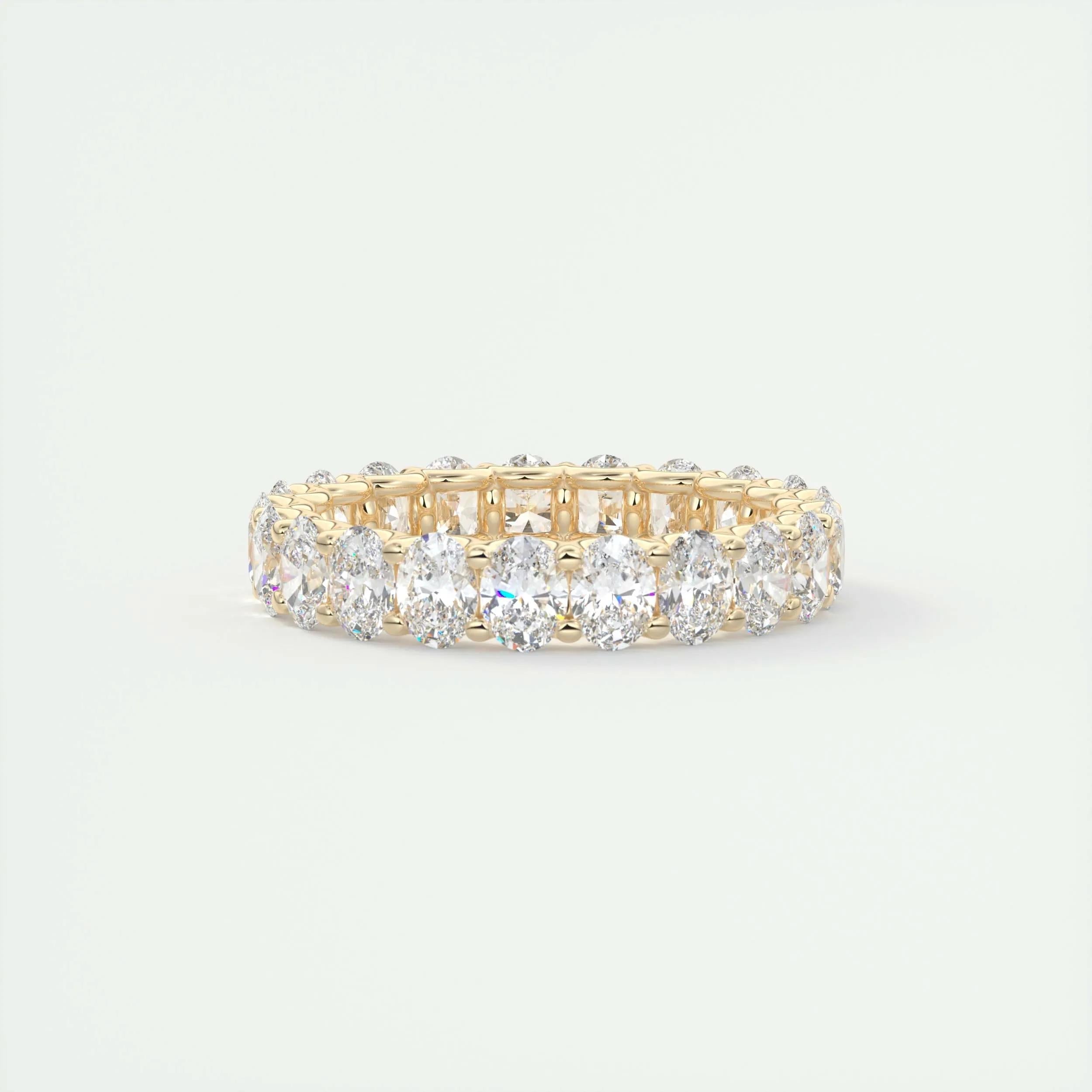 3.15 TCW Oval CVD Diamond Full Eternity Wedding Band - Camila Brown