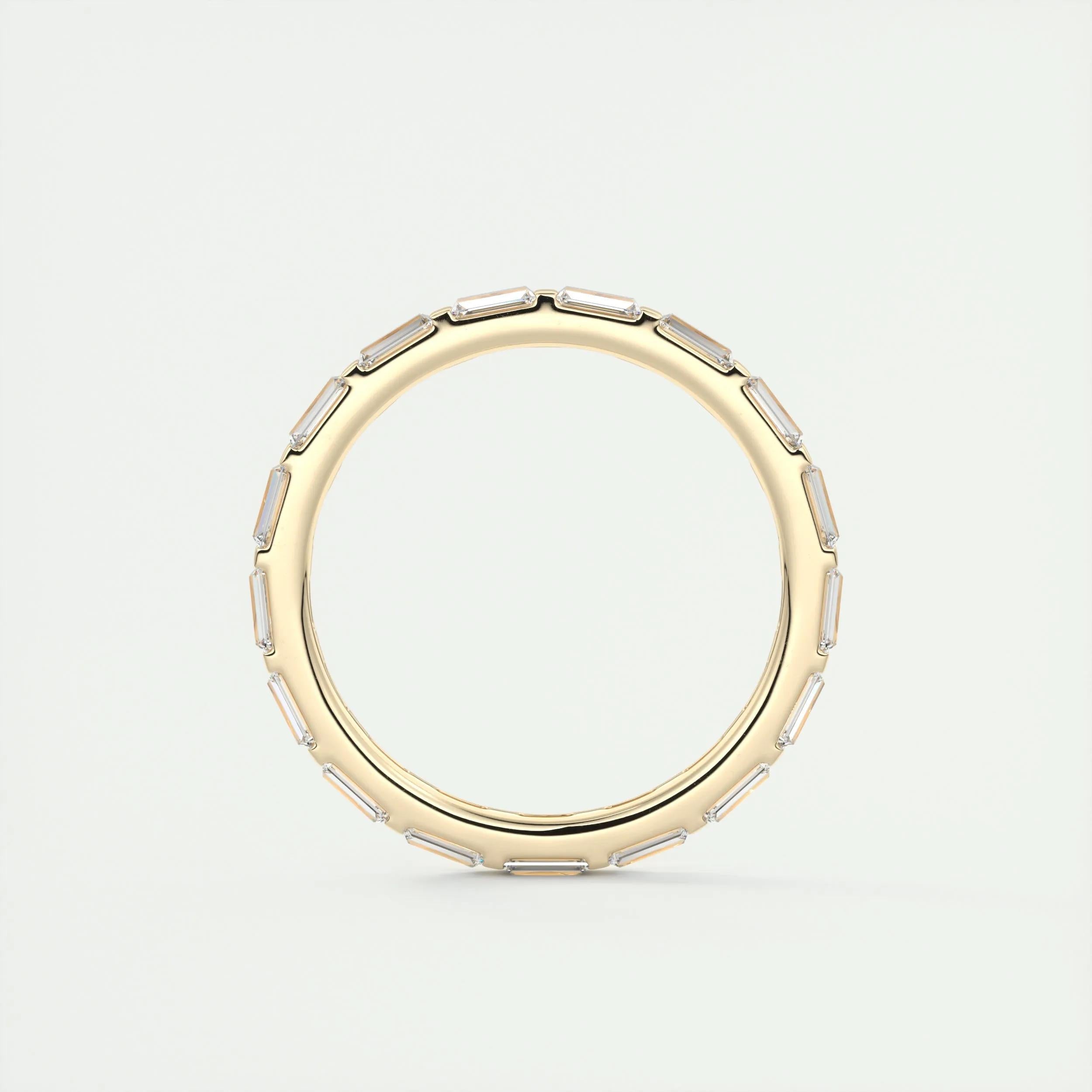 1.02 TCW Baguette CVD Diamond Bar Wedding Band - Camila Brown