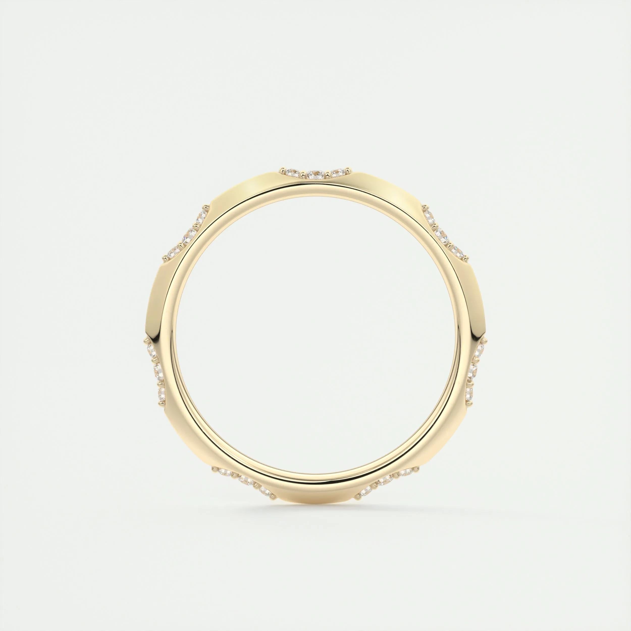 0.09 TCW Round CVD Diamond Flush Setting Wedding Band - Camila Brown