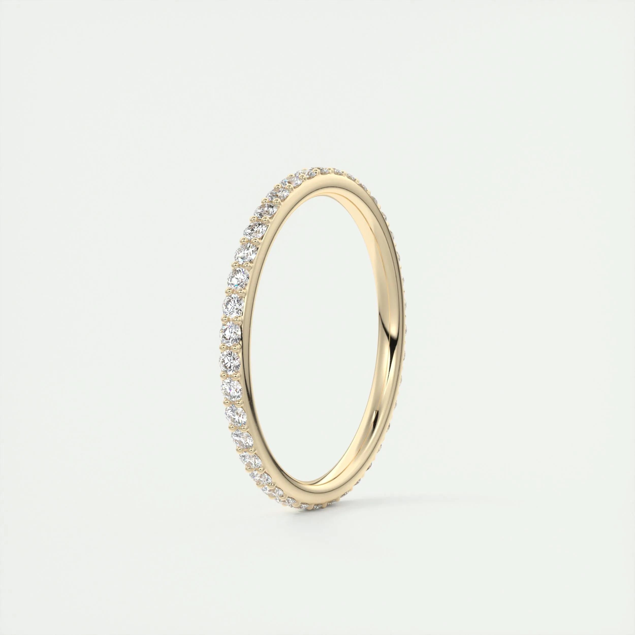 0.37 TCW Round CVD Diamond Full Eternity Wedding Band - Camila Brown