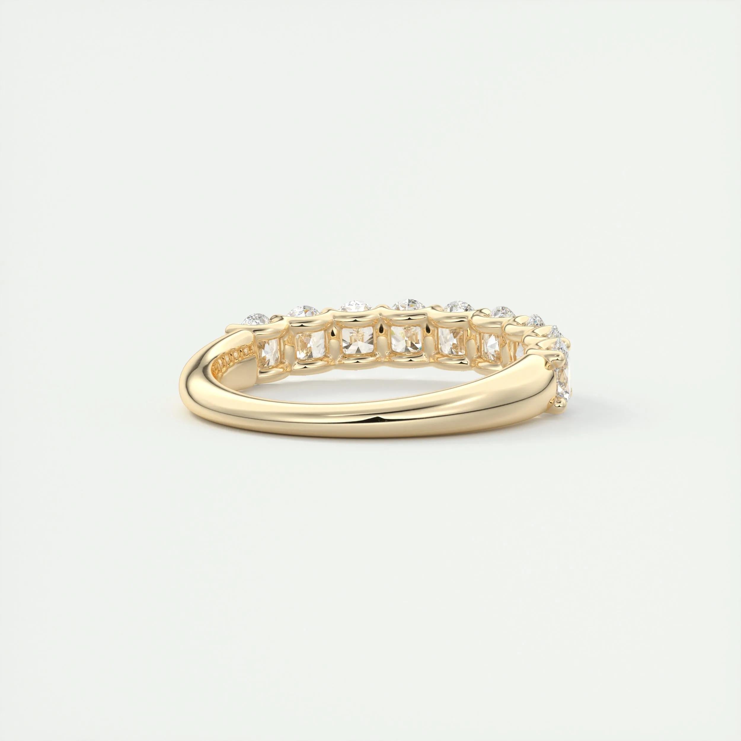 1.35 TCW Oval CVD Diamond Half Eternity Wedding Band - Camila Brown
