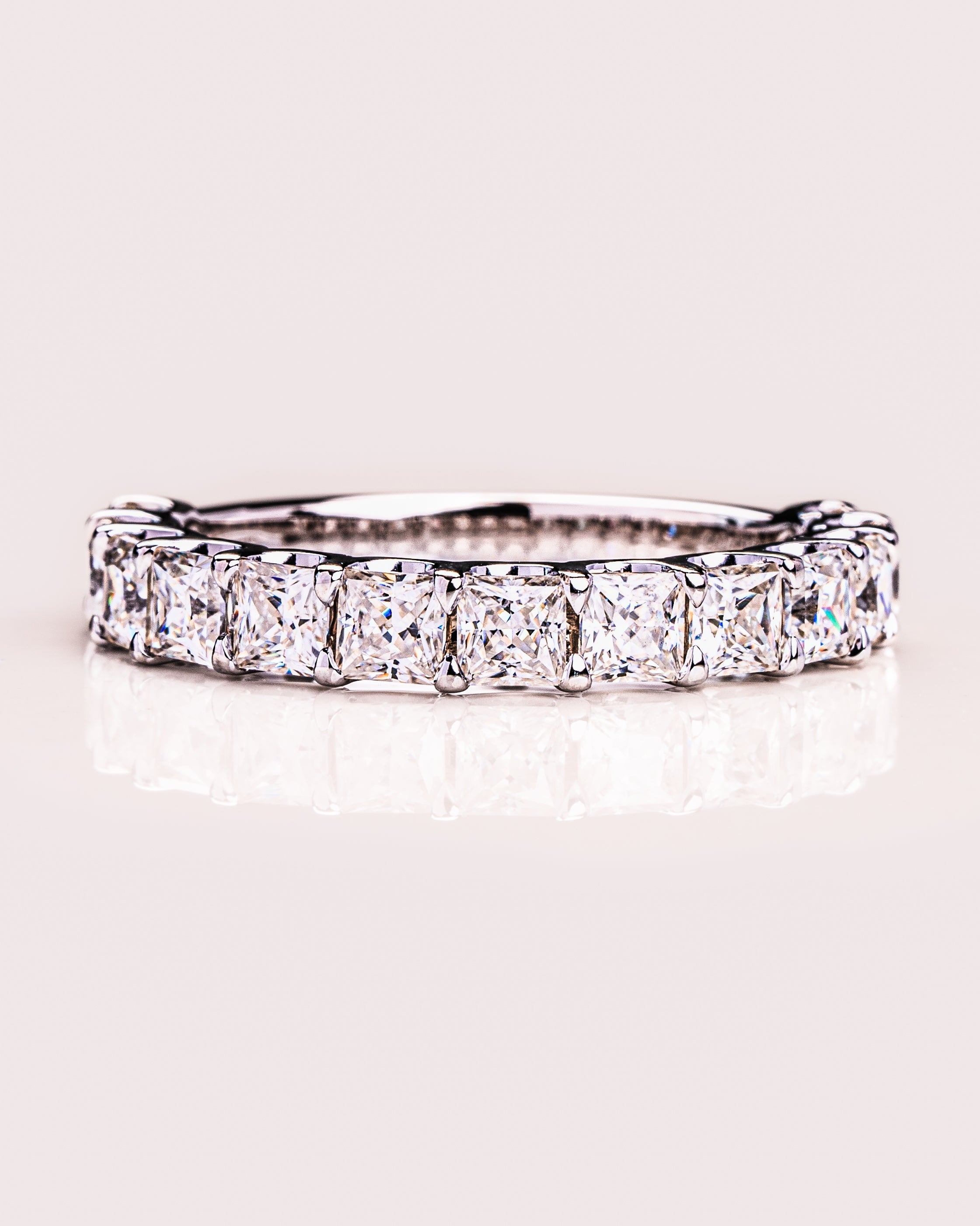 2.80 TCW Princess CVD Diamond Half Eternity Wedding Band - Camila Brown
