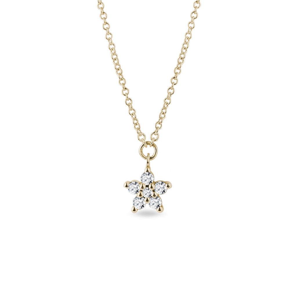 0.10 TCW Round Moissanite Diamond Star Pendent Necklace - Camila Brown