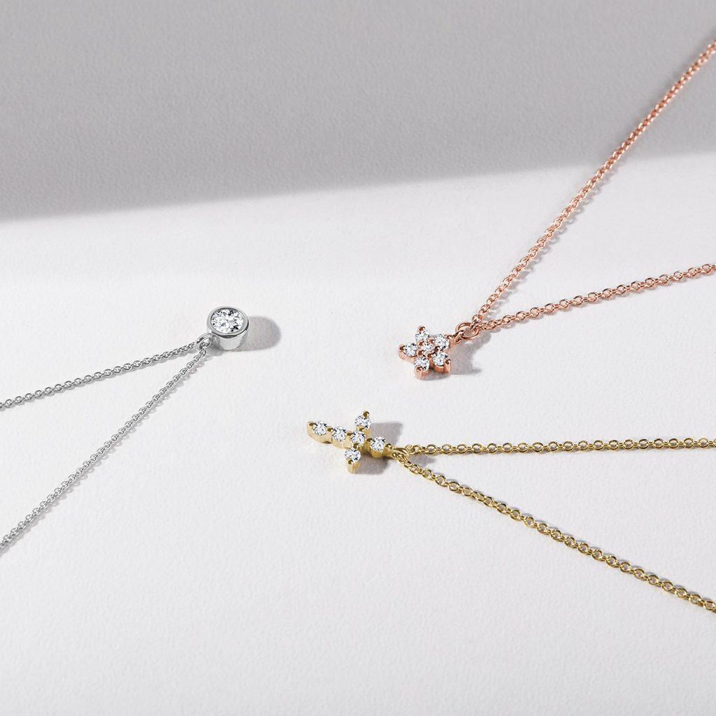 0.10 TCW Round Moissanite Diamond Star Pendent Necklace - Camila Brown