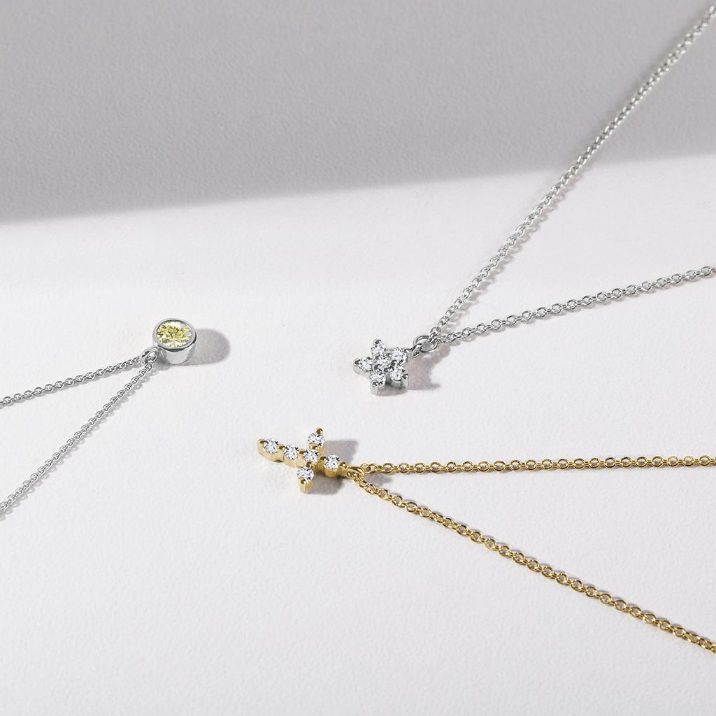 0.10 TCW Round Moissanite Diamond Star Pendent Necklace - Camila Brown