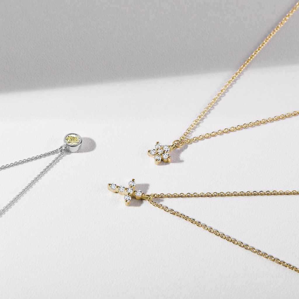 0.10 TCW Round Moissanite Diamond Star Pendent Necklace - Camila Brown
