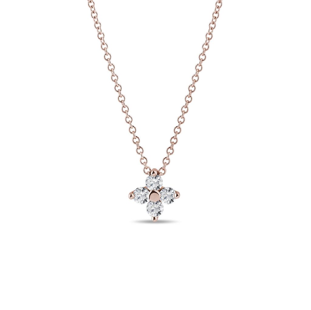 0.26 TCW Round Moissanite Diamond Leaf clover Pendent Necklace - Camila Brown