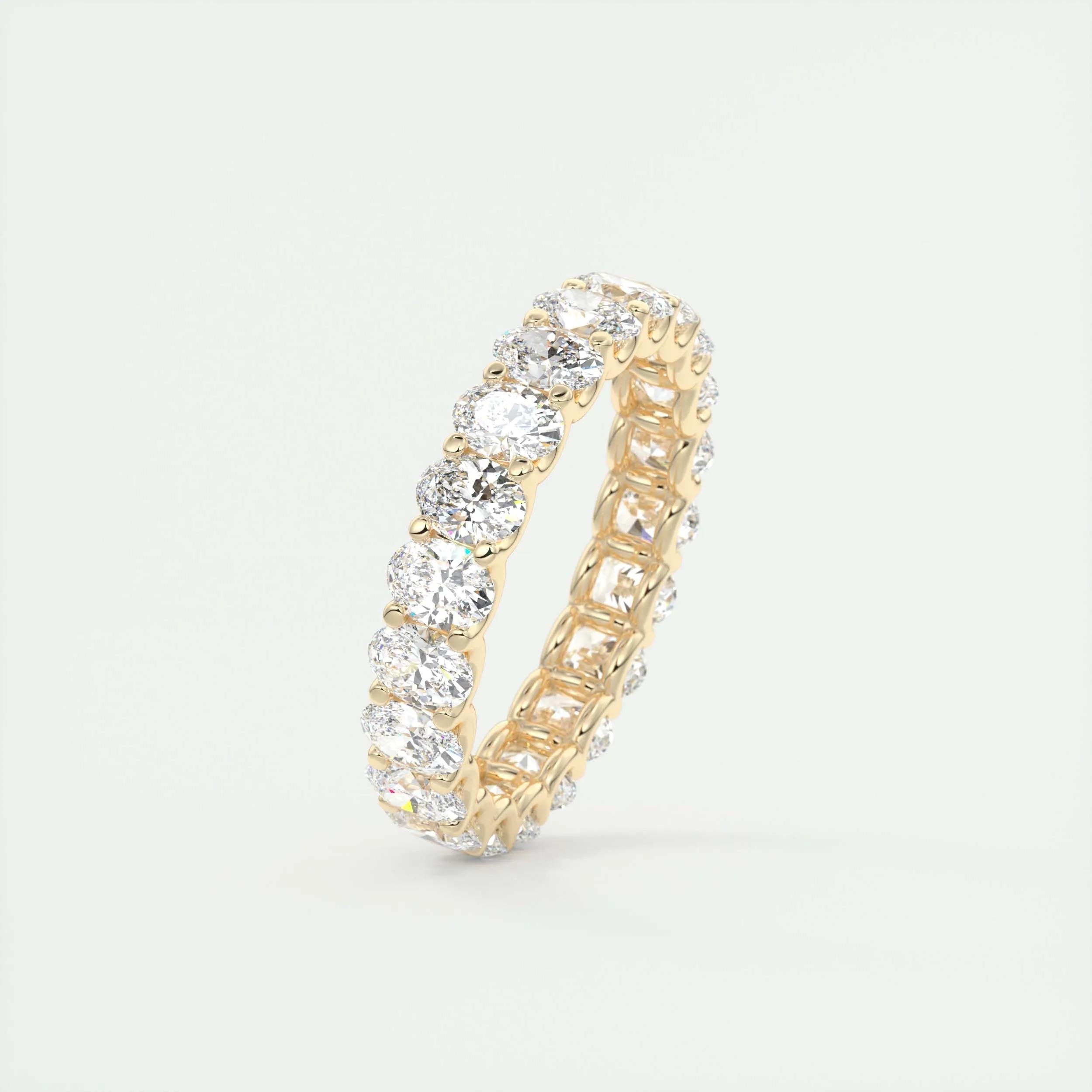 3.15 TCW Oval CVD Diamond Full Eternity Wedding Band - Camila Brown