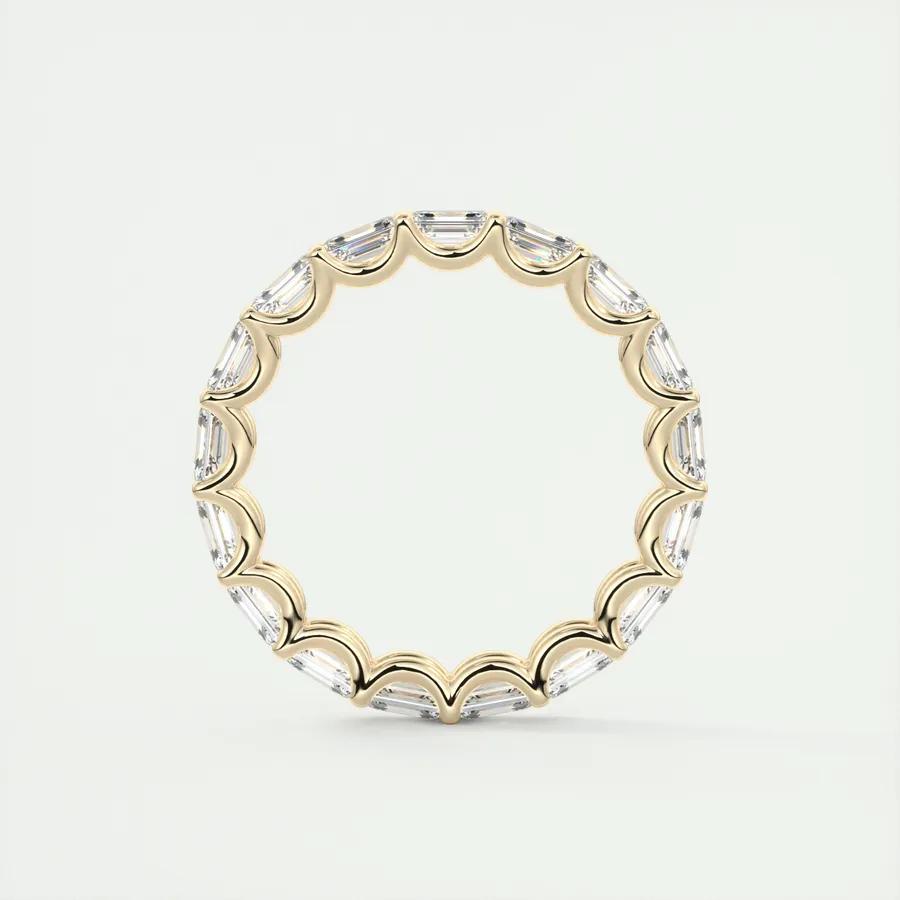 2.55 TCW Emerald CVD Diamond Full Eternity Wedding Band - Camila Brown