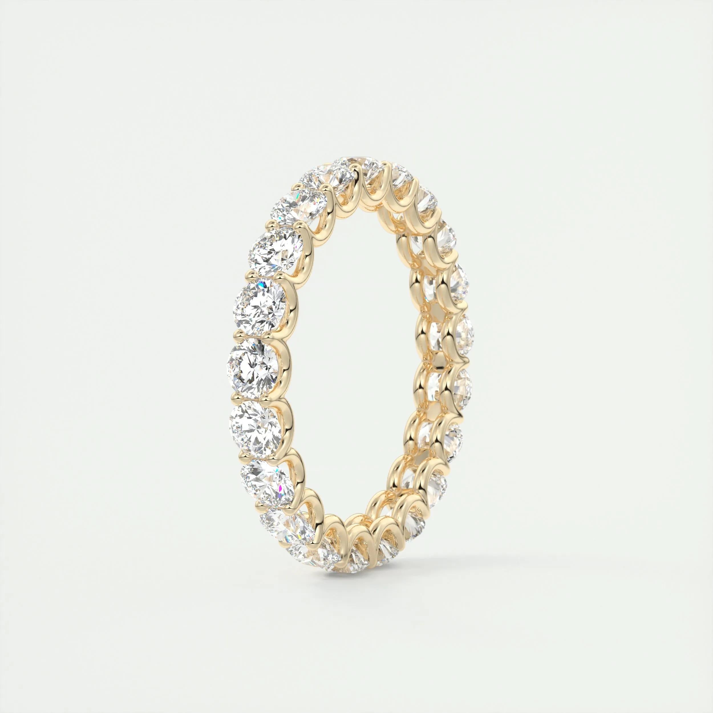 2.1 TCW Round CVD Diamond Full Eternity Wedding Band - Camila Brown