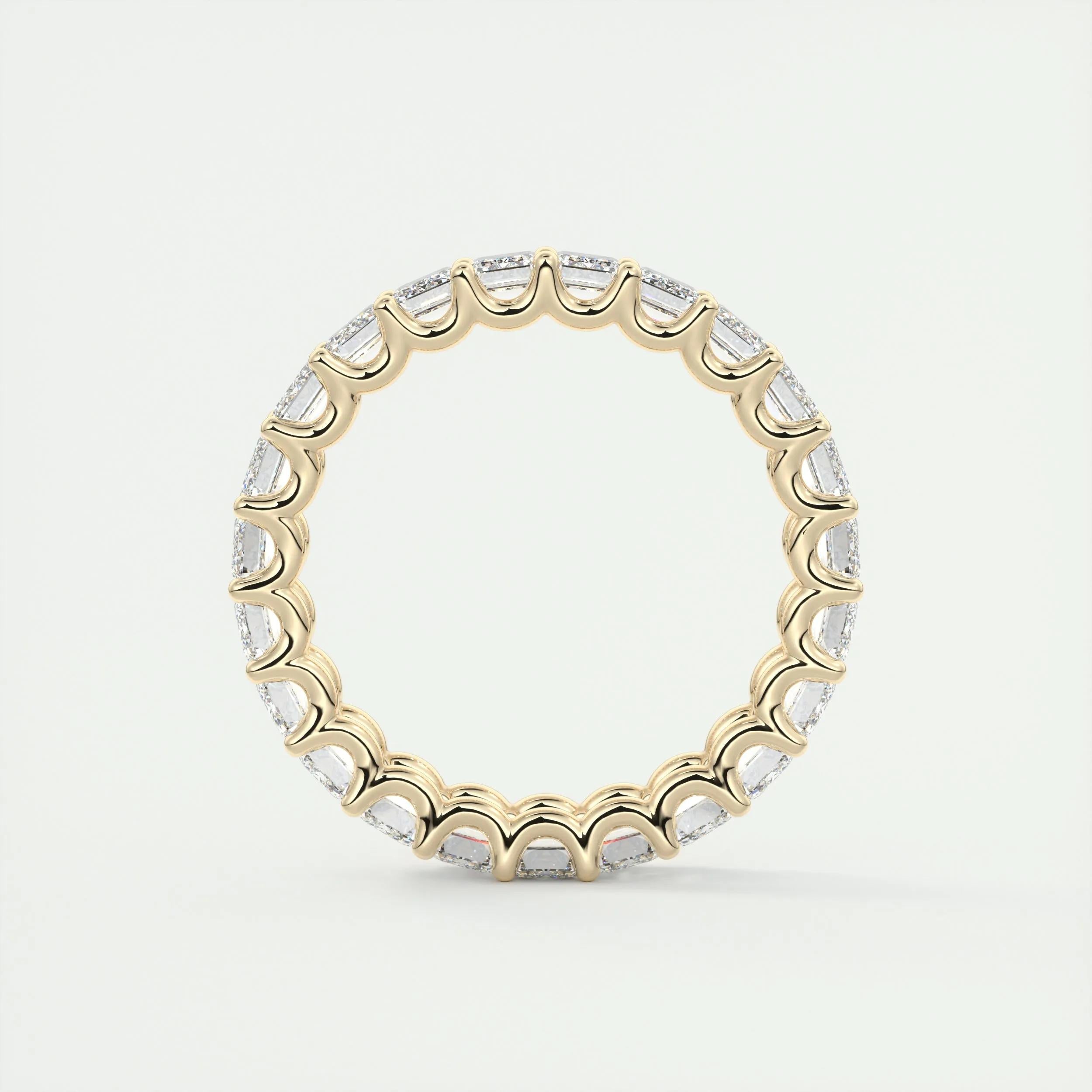 4.6 TCW Emerald CVD Diamond Full Eternity Wedding Band - Camila Brown