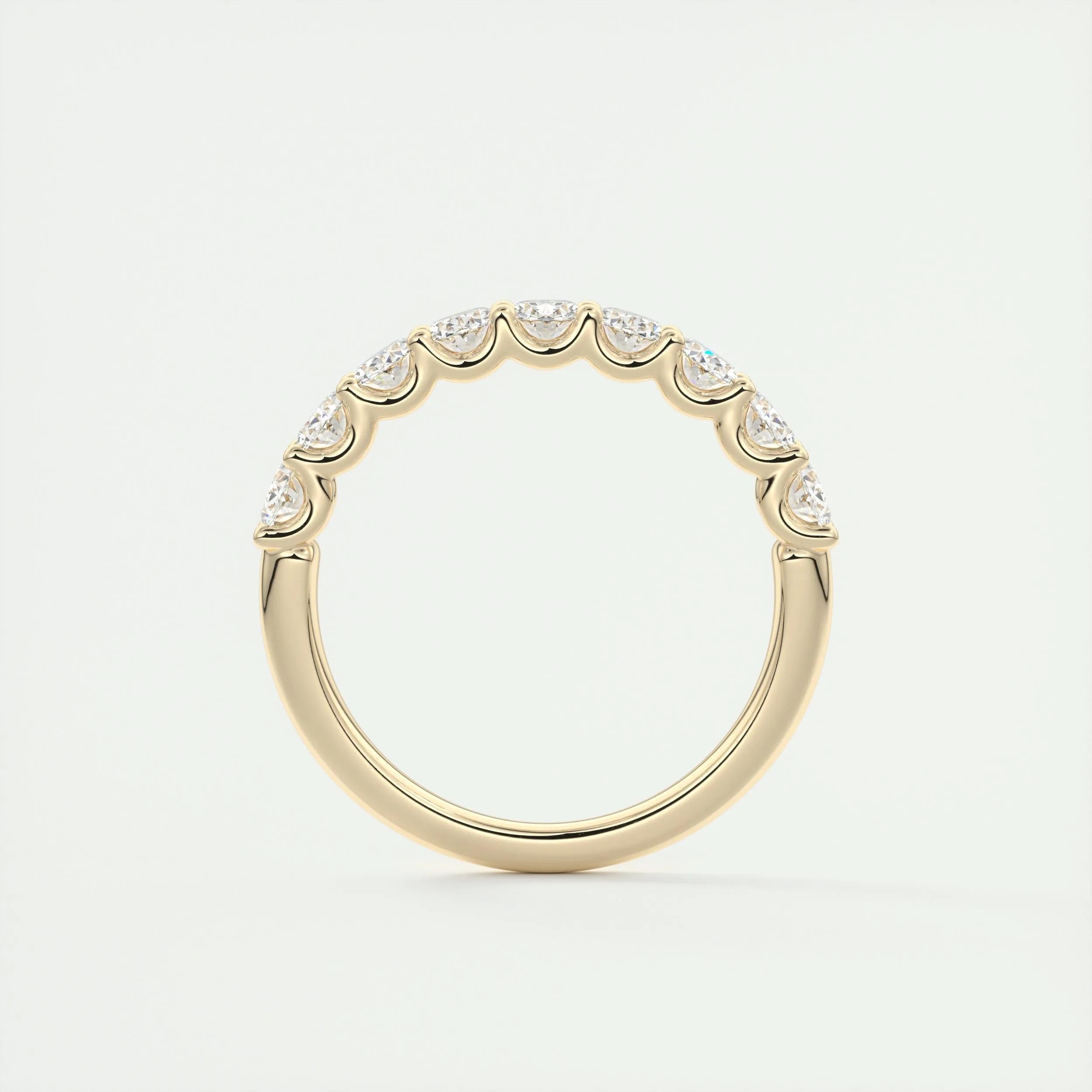 1.35 TCW Oval CVD Diamond Half Eternity Wedding Band - Camila Brown