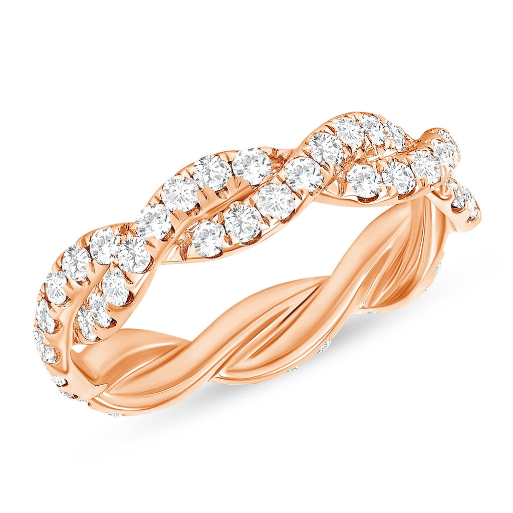 0.20 TCW Round CVD Diamond Twisted Wedding Band - Camila Brown