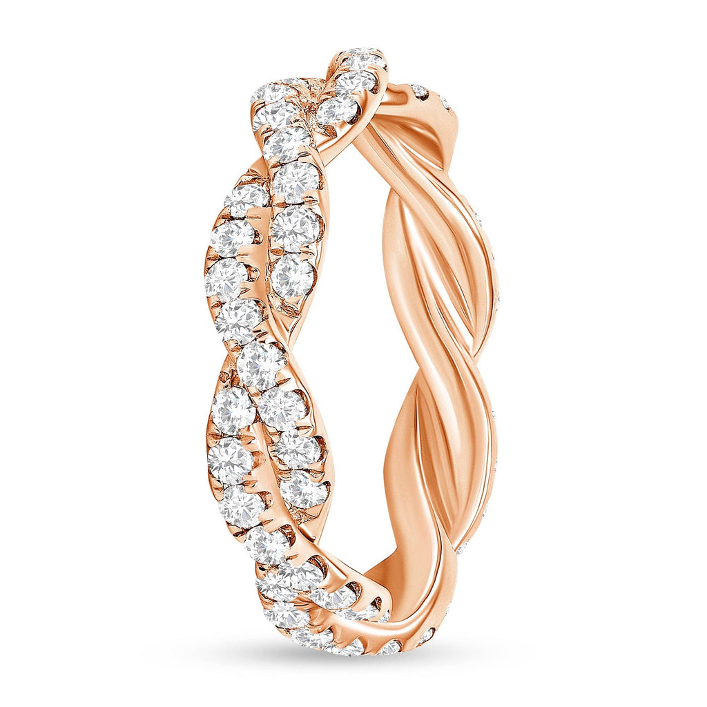 0.20 TCW Round CVD Diamond Twisted Wedding Band - Camila Brown