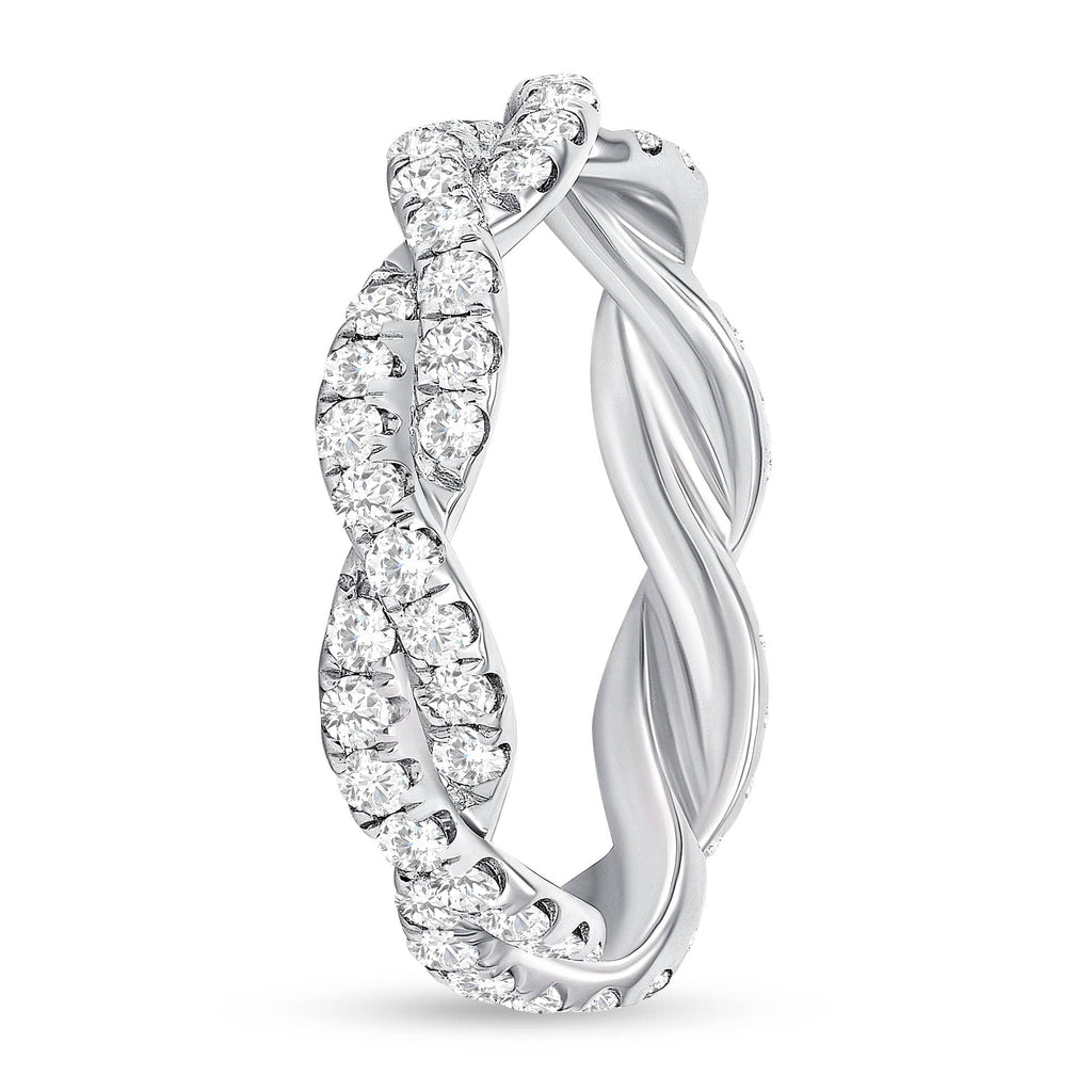 0.20 TCW Round CVD Diamond Twisted Wedding Band - Camila Brown