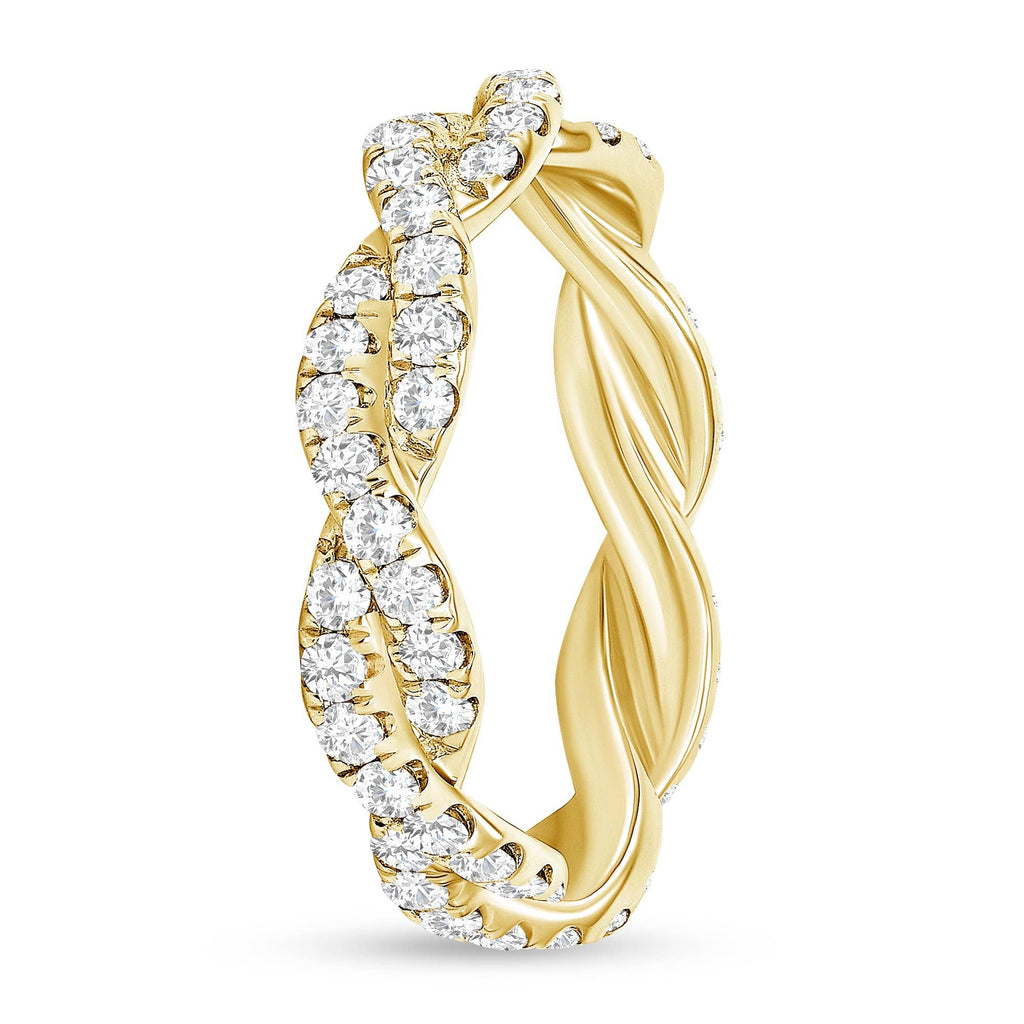 0.20 TCW Round CVD Diamond Twisted Wedding Band - Camila Brown