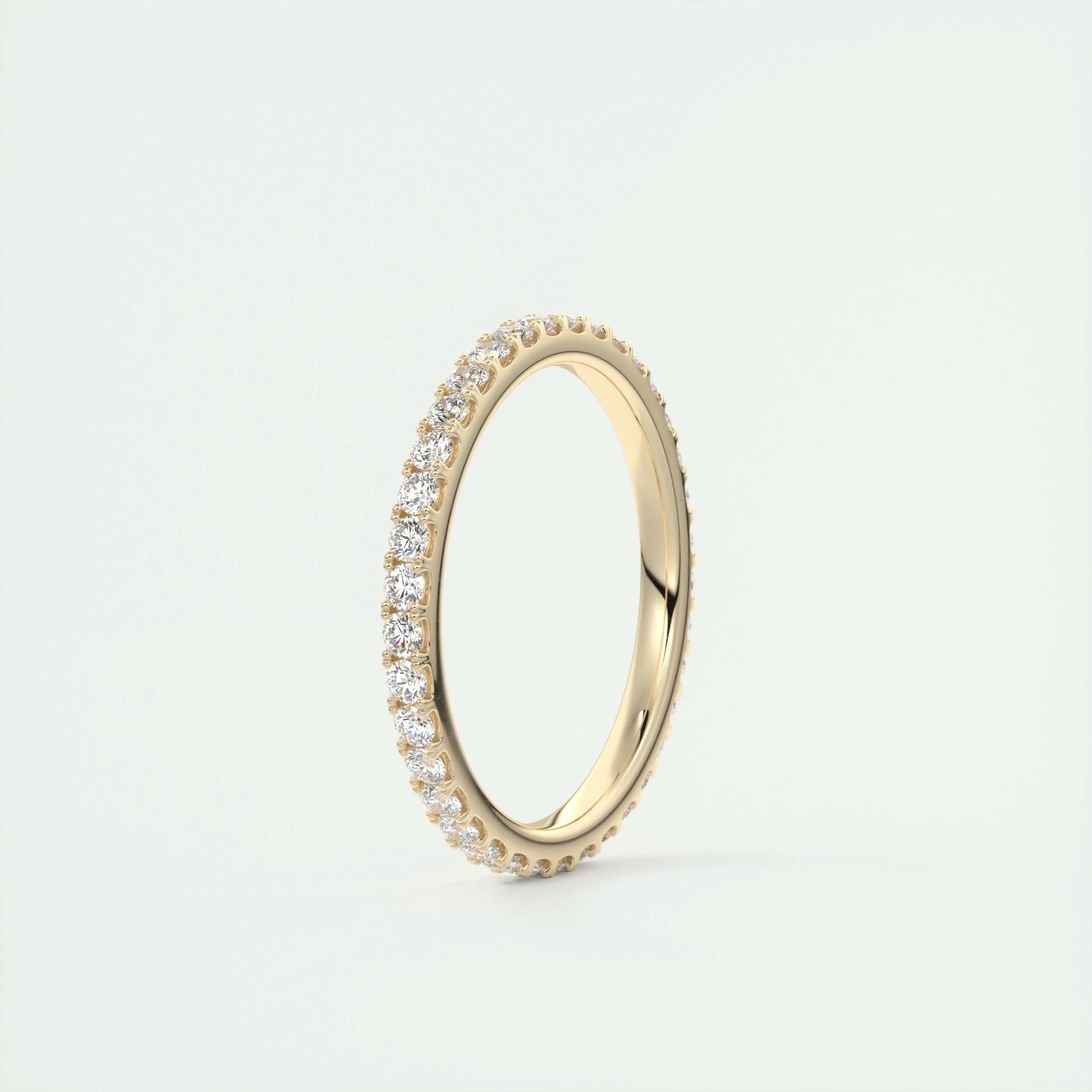0.74 TCW Round CVD Diamond Full Eternity Wedding Band - Camila Brown