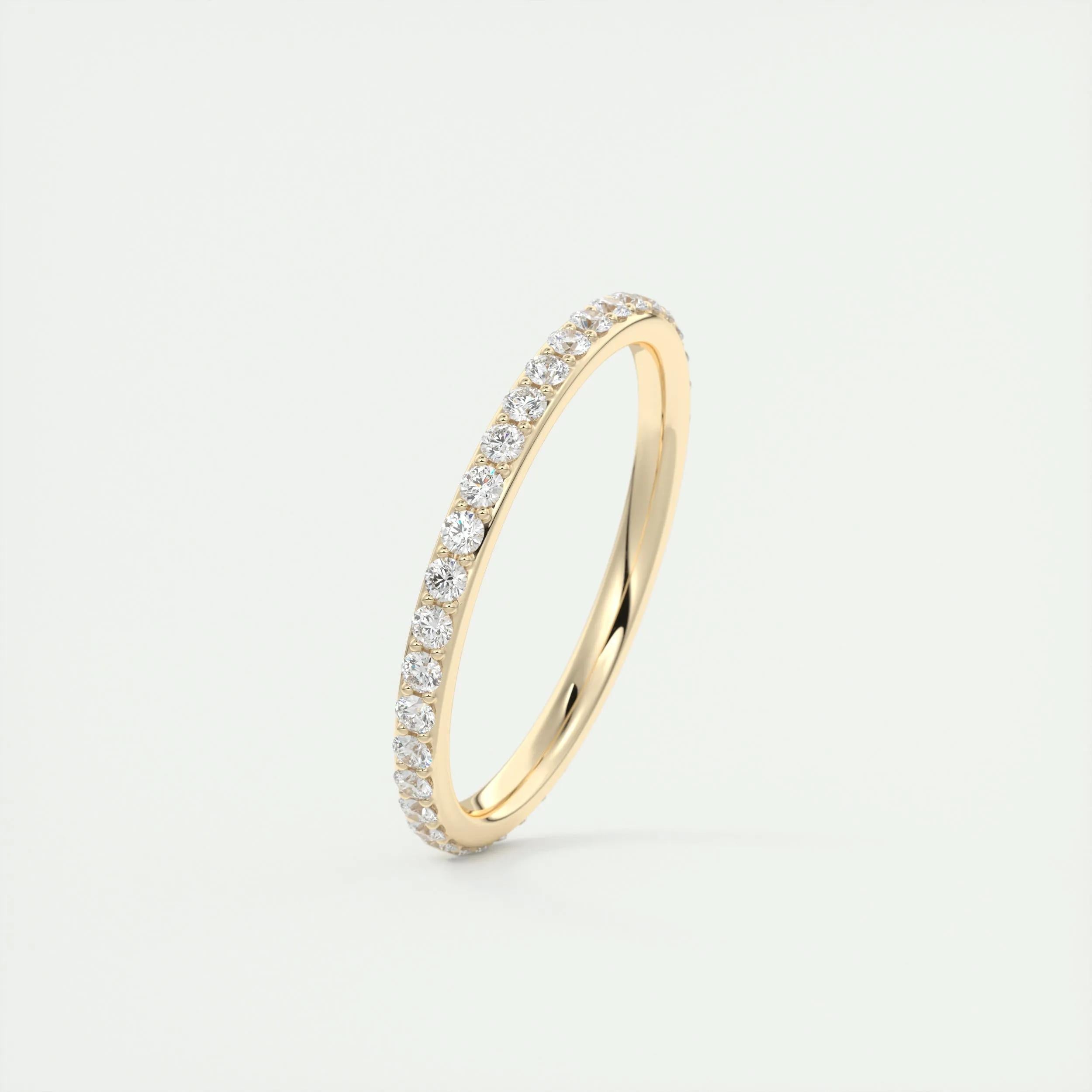 0.74 TCW Round CVD Diamond Full Eternity Wedding Band - Camila Brown