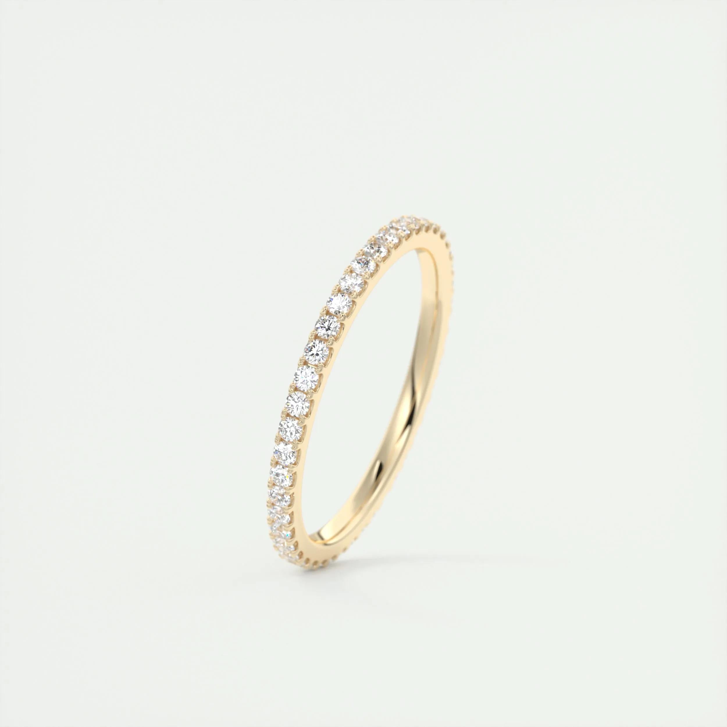 0.36 TCW Round CVD Diamond Full Eternity Wedding Band - Camila Brown