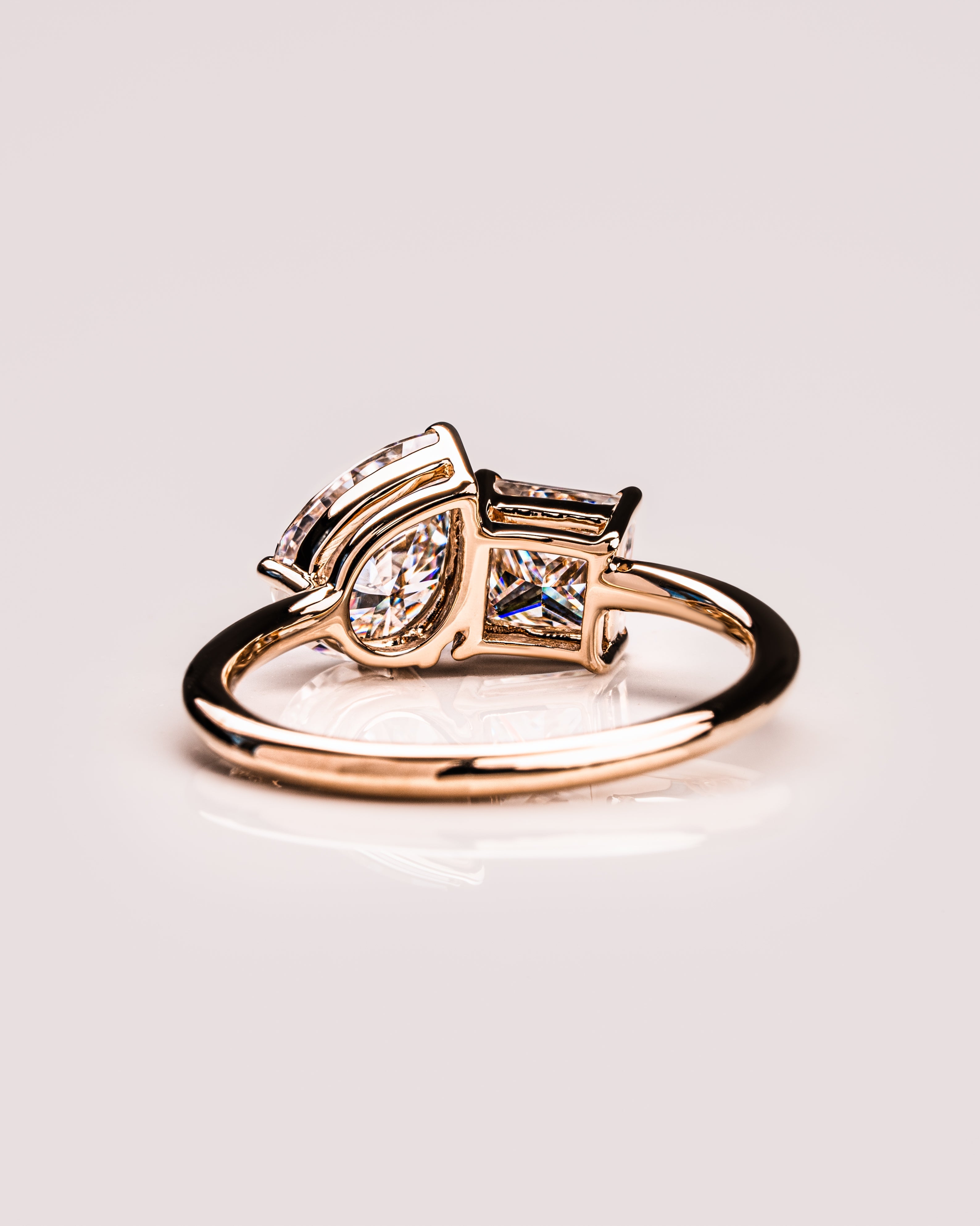 1.95 CT Pear & Princess F/VS2 CVD Diamnd Two Stone Style Engagement Ring - Camila Brown