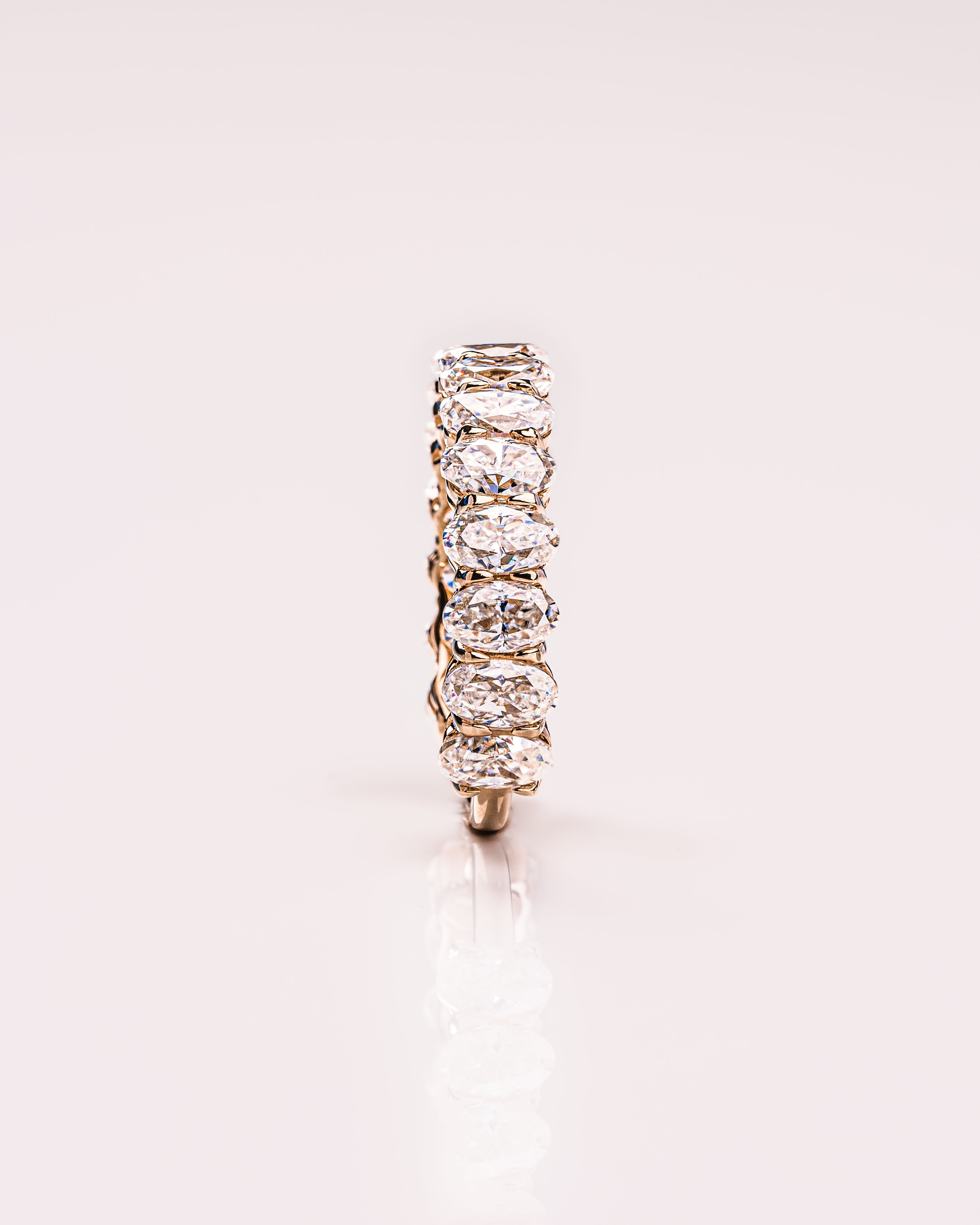 3.45 TCW Oval CVD Diamond Half Eternity Wedding Band - Camila Brown