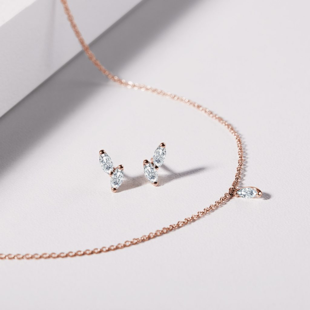 0.13 CT Marquise Moissanite Diamond Solitaire Pendent Necklace - Camila Brown